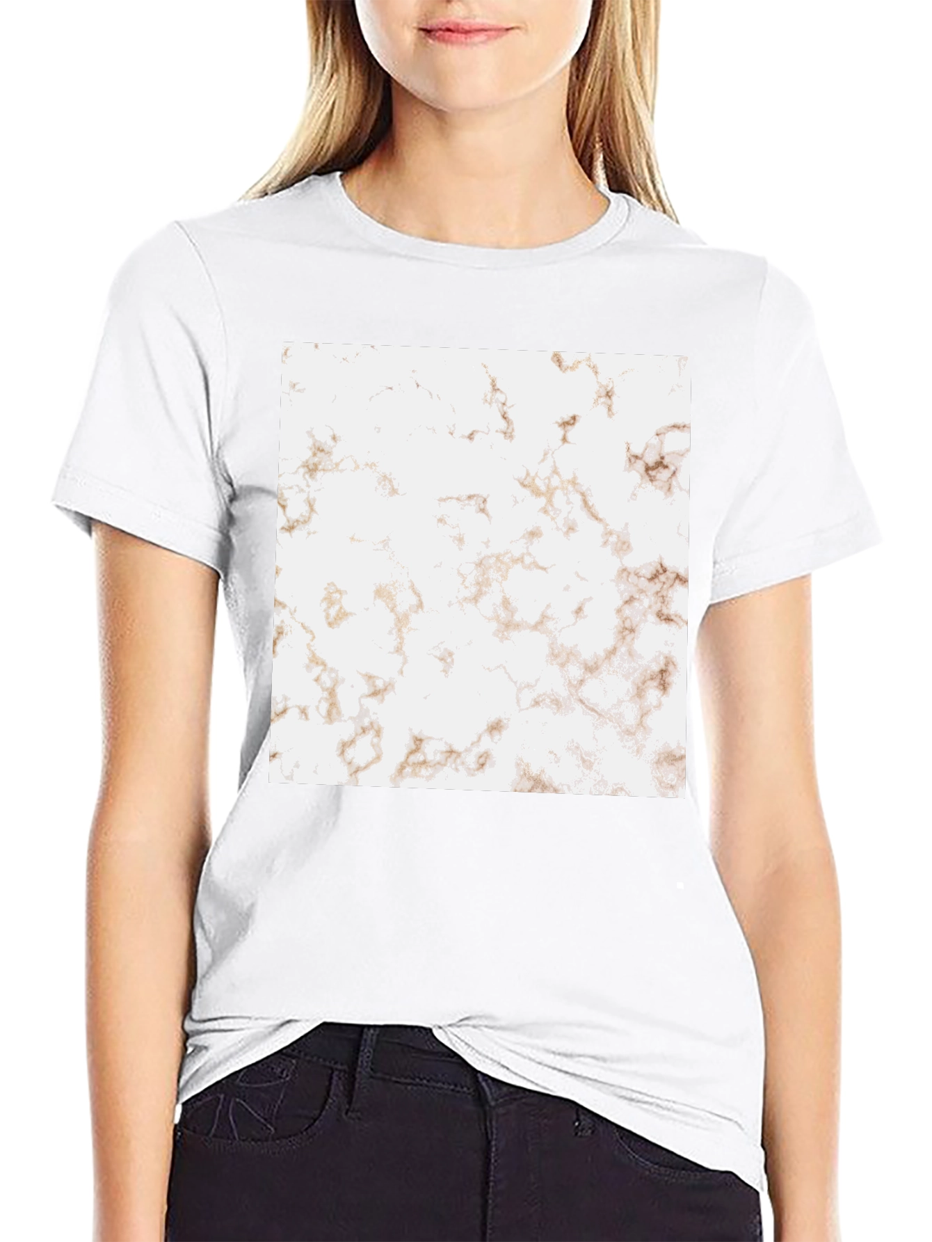 Marble Graphic Black T-Shirt