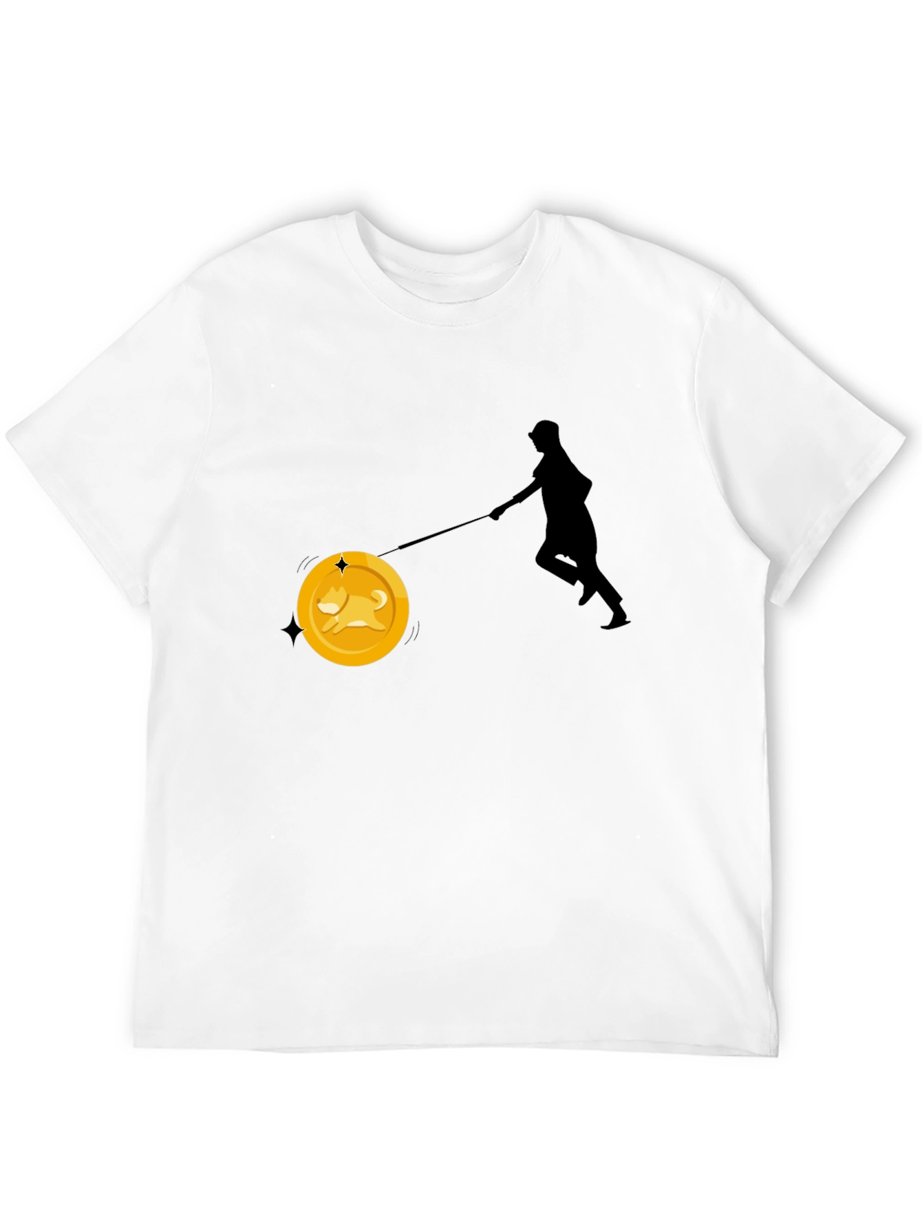 Dogecoin Leash T-Shirt - Crypto Enthusiast Tee