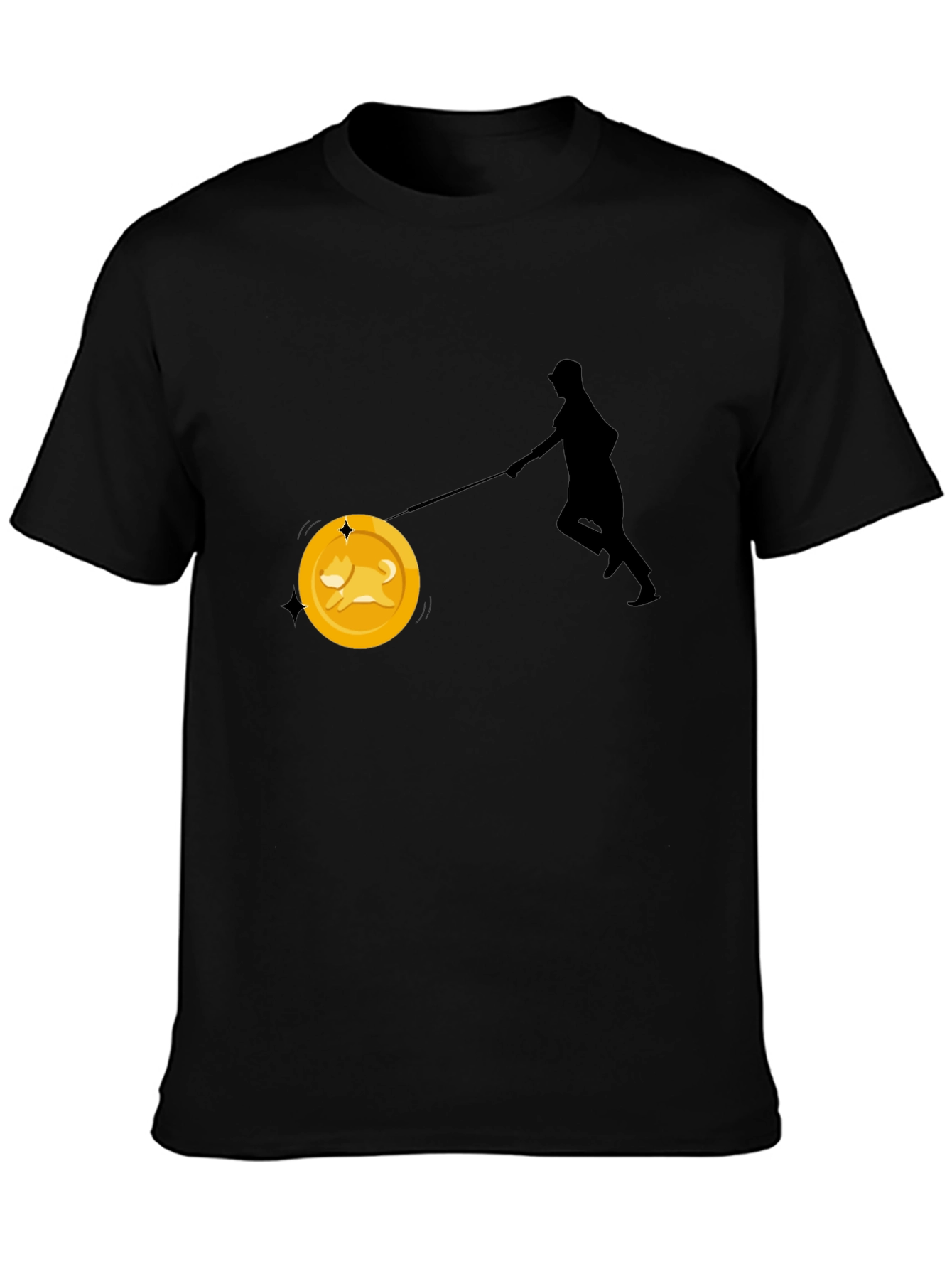 Dogecoin Leash T-Shirt - Crypto Enthusiast Tee