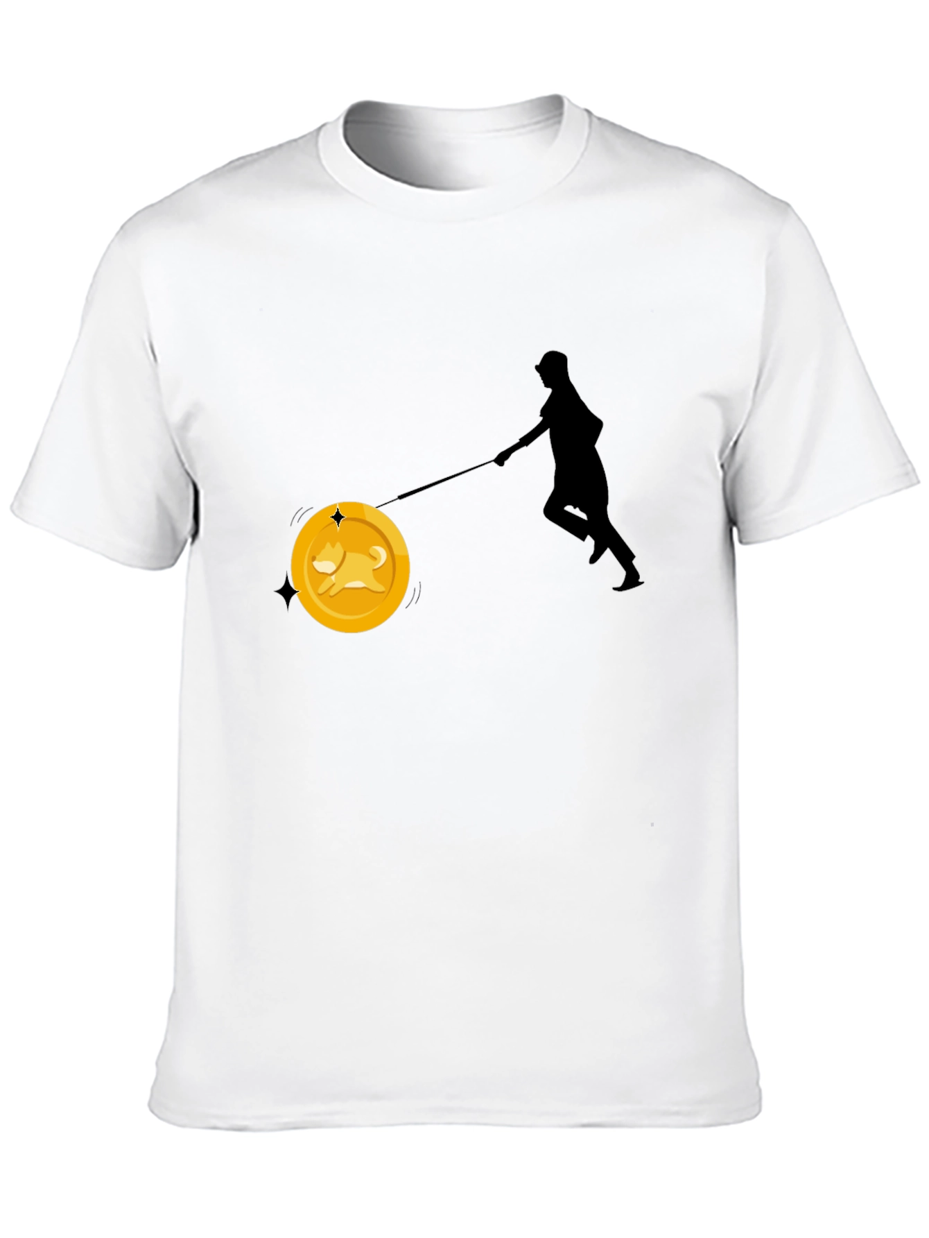 Dogecoin Leash T-Shirt - Crypto Enthusiast Tee