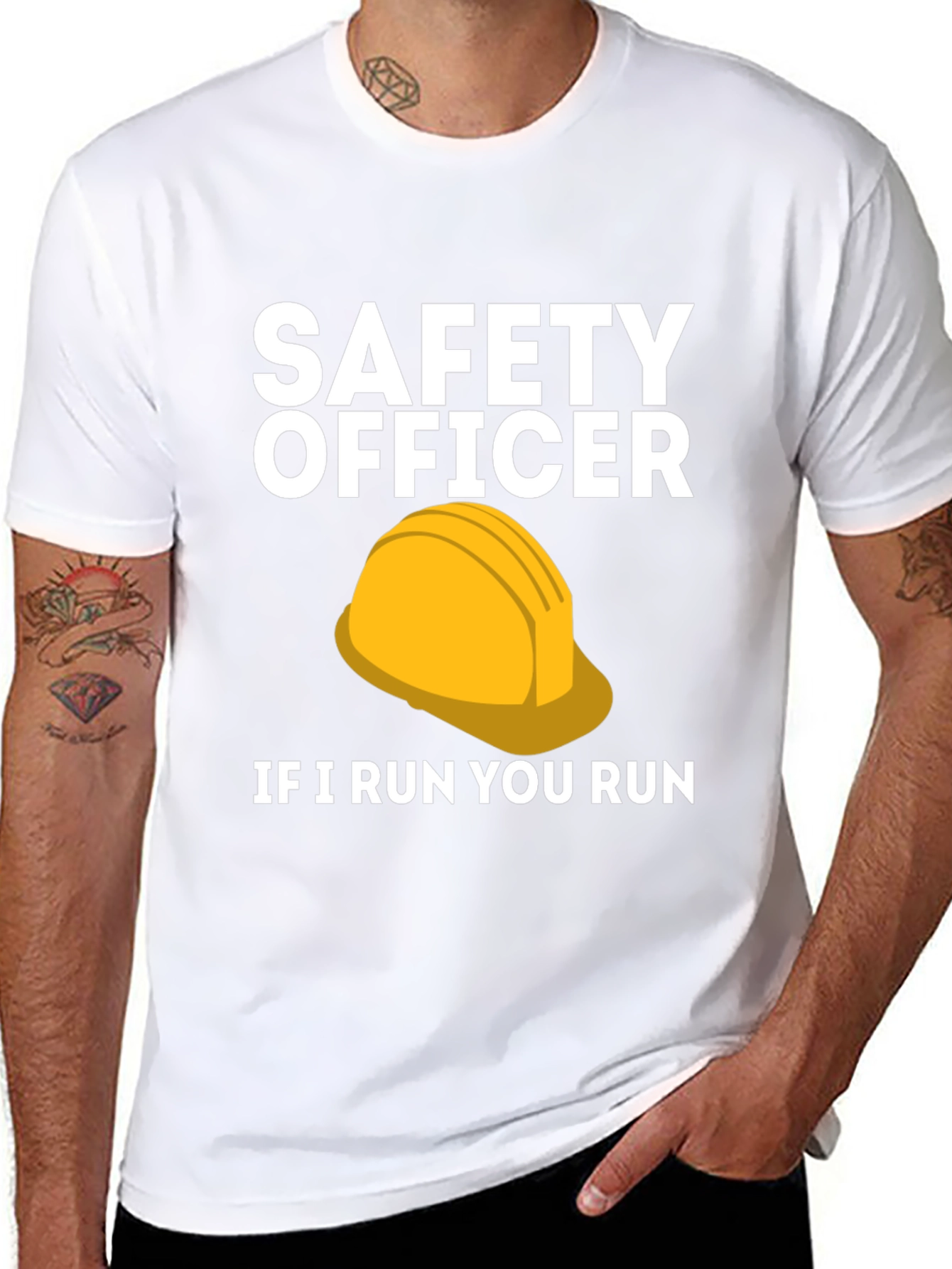 Safety Officer If I Run You Run Graphic T-Shirt