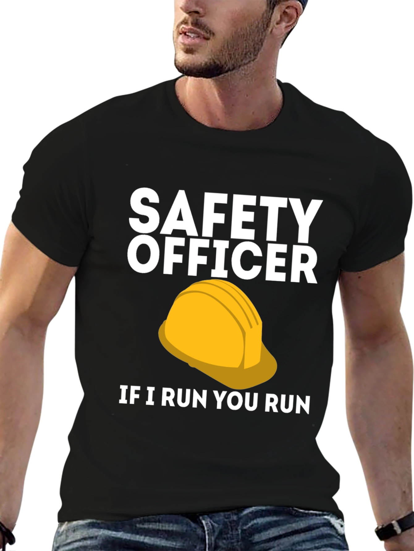 Safety Officer If I Run You Run Graphic T-Shirt