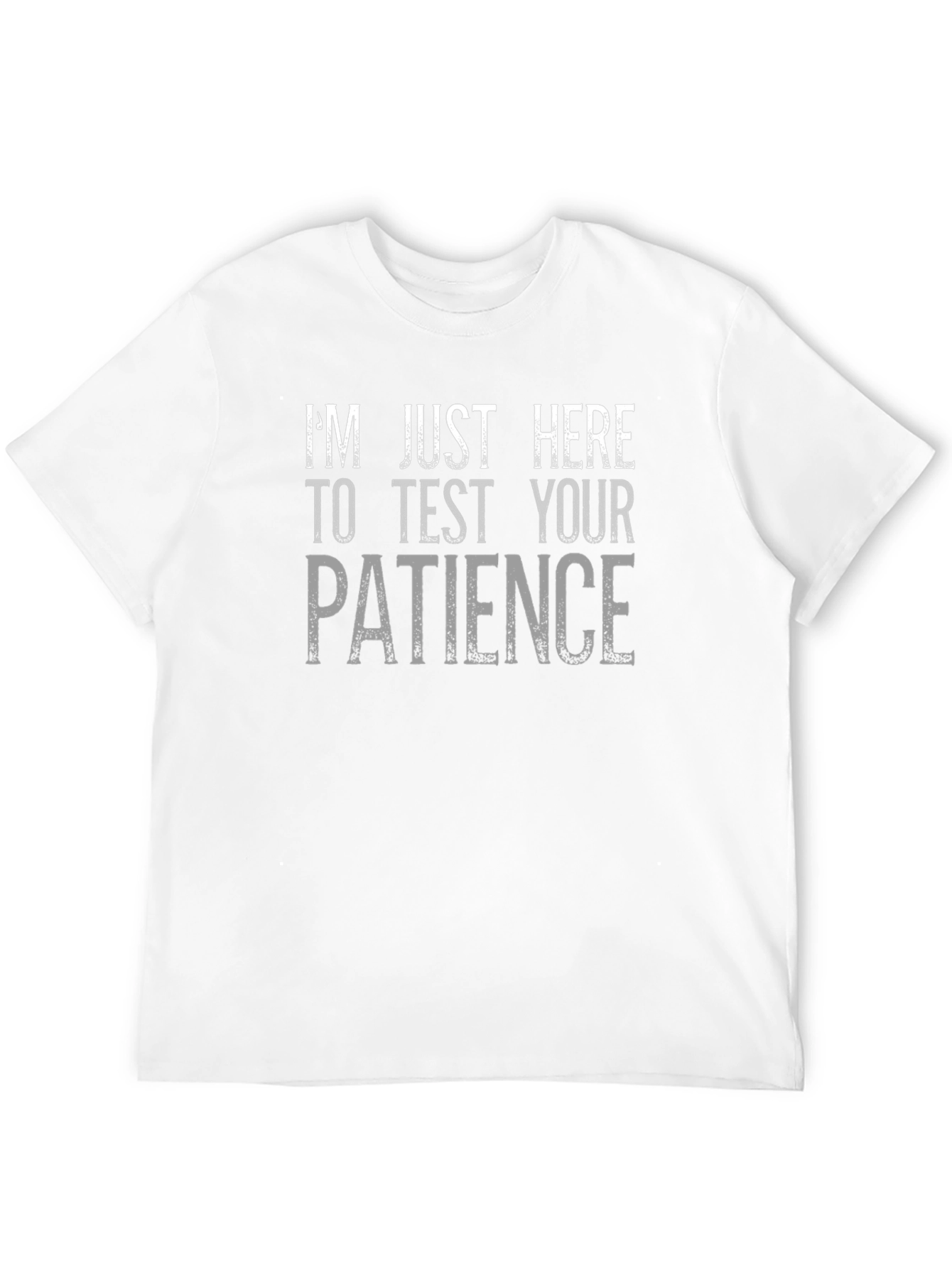Funny Patience Graphic T-Shirt - Black
