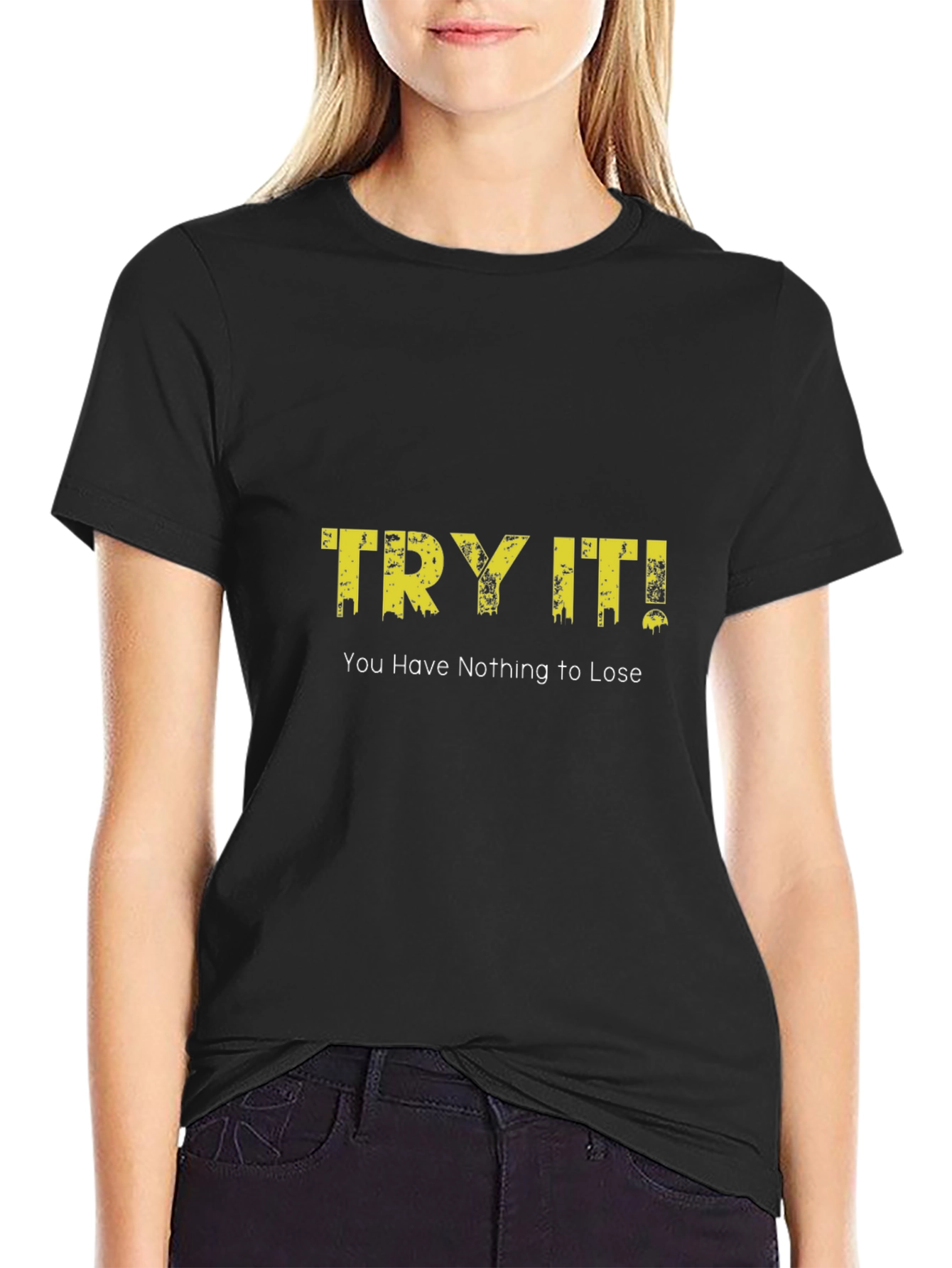 Try It! Graphic Black T-Shirt