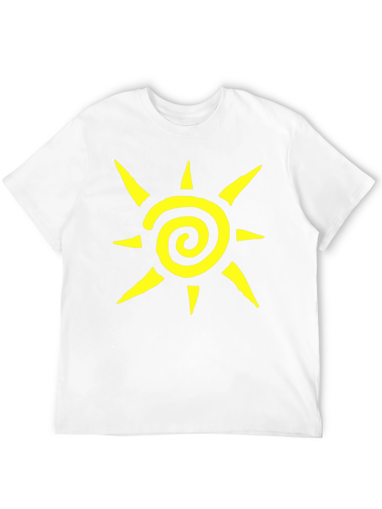 Spiral Sun Graphic Tee - Casual Black T-Shirt