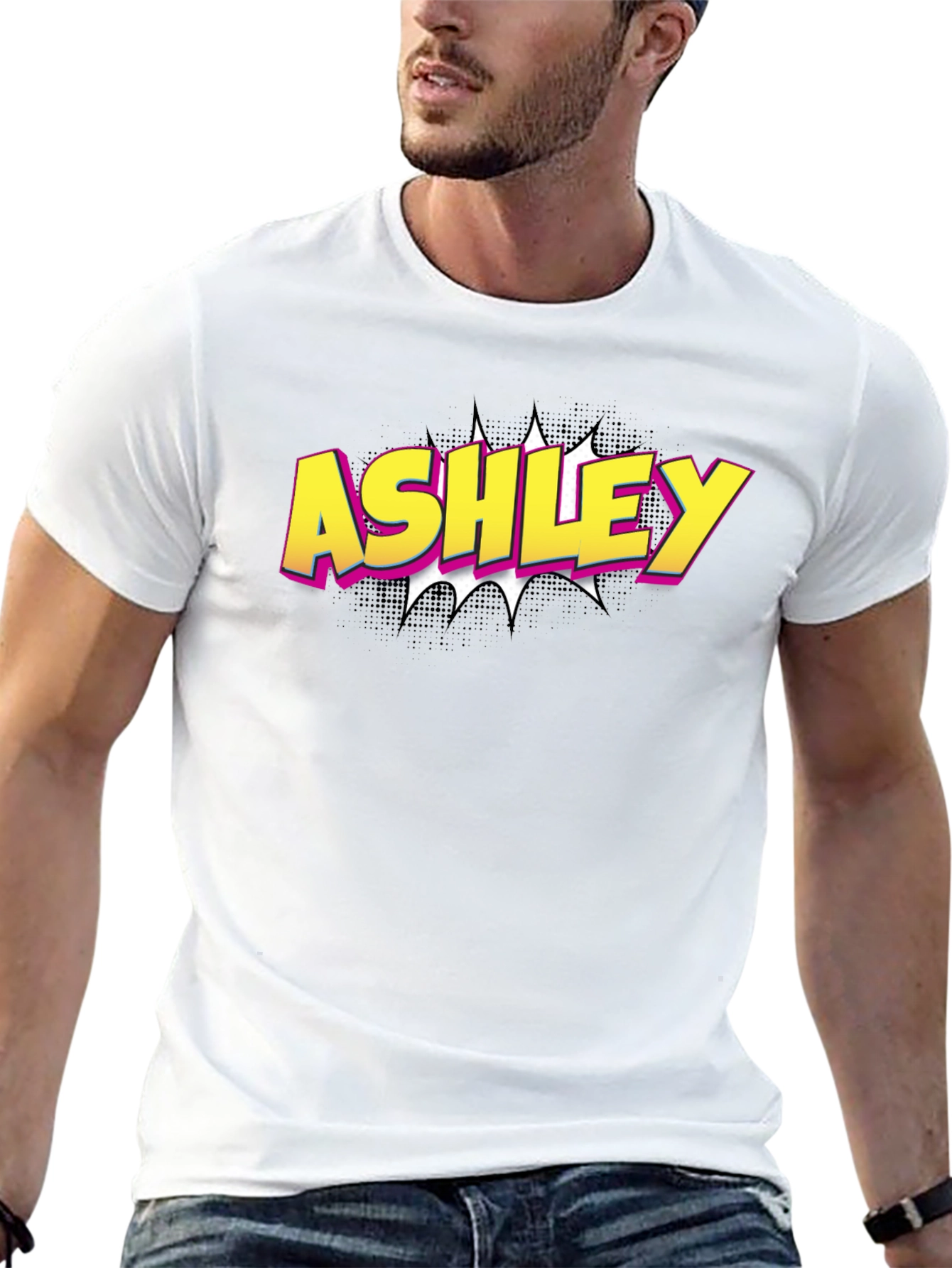 Ashley Comic Style T-Shirt - Personalized Name Tee