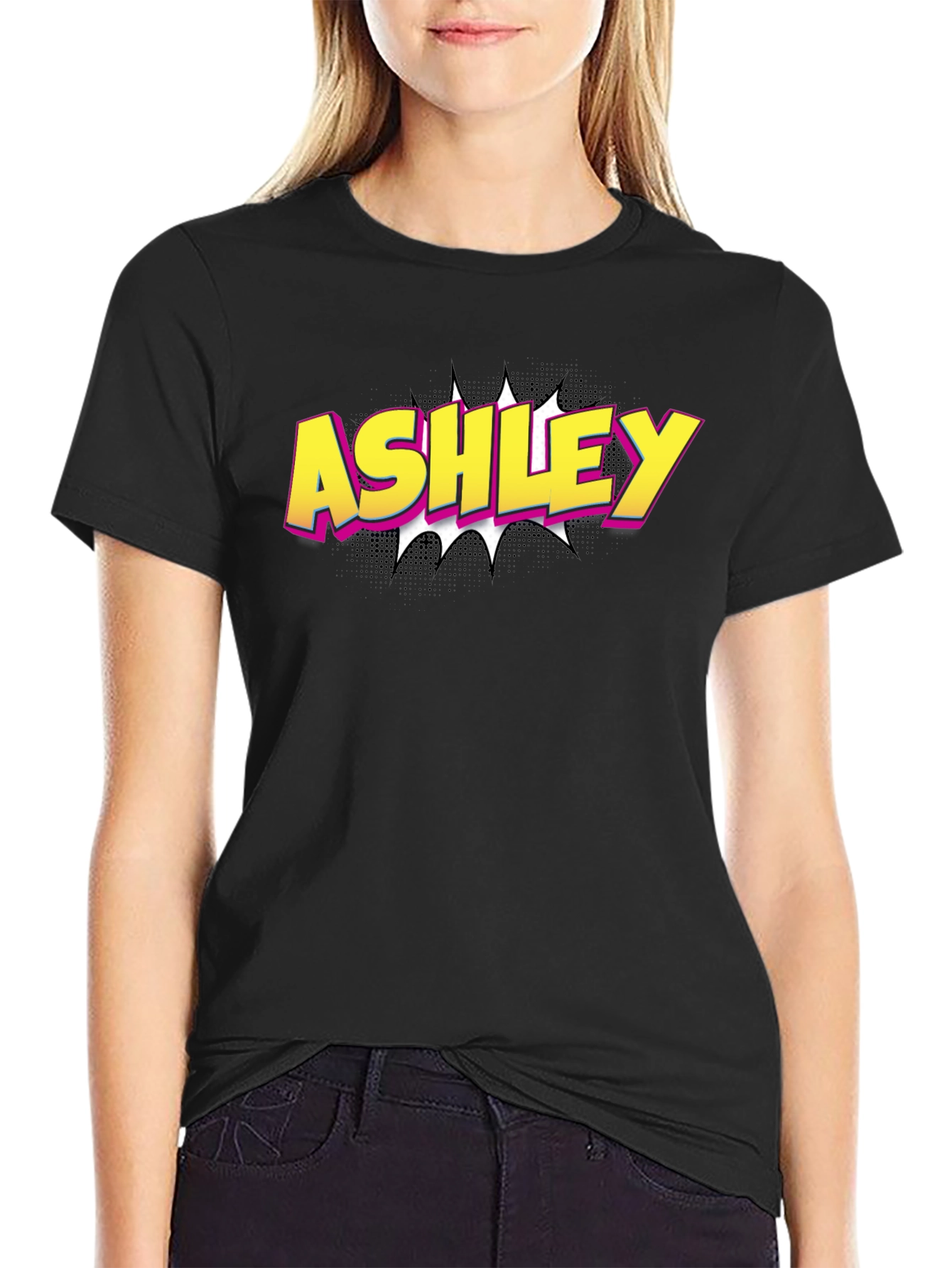 Ashley Comic Style T-Shirt - Personalized Name Tee