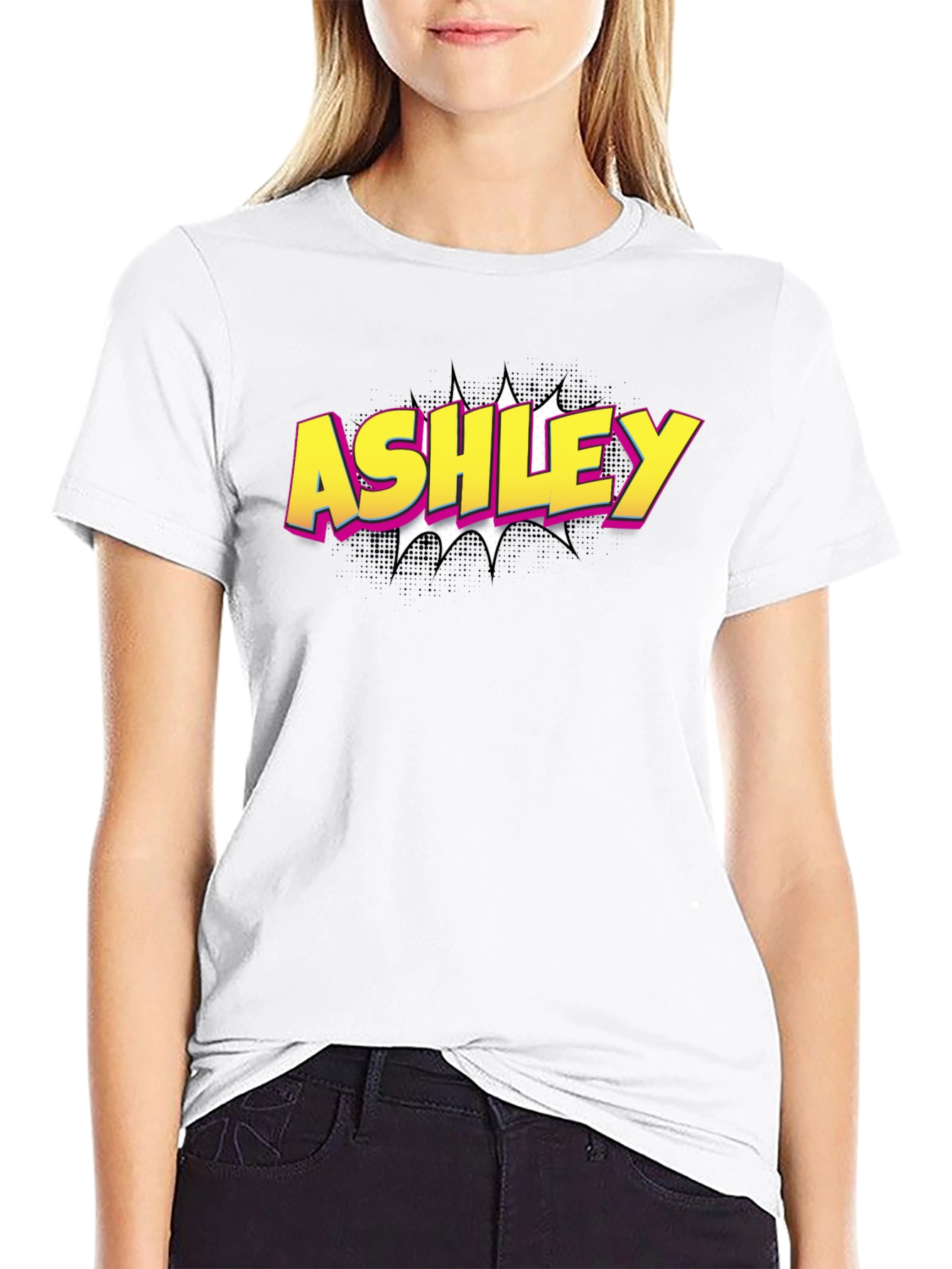 Ashley Comic Style T-Shirt - Personalized Name Tee