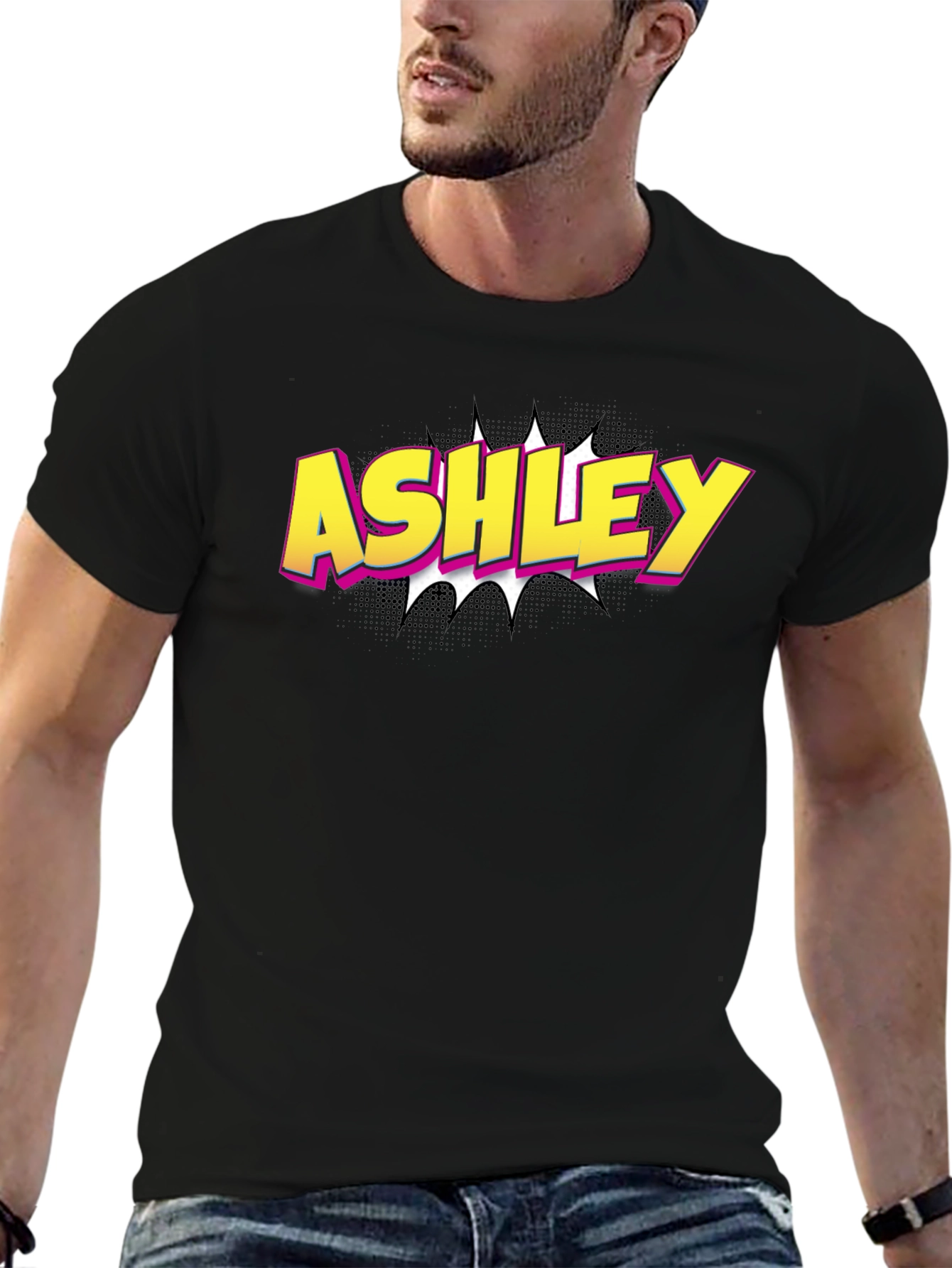 Ashley Comic Style T-Shirt - Personalized Name Tee