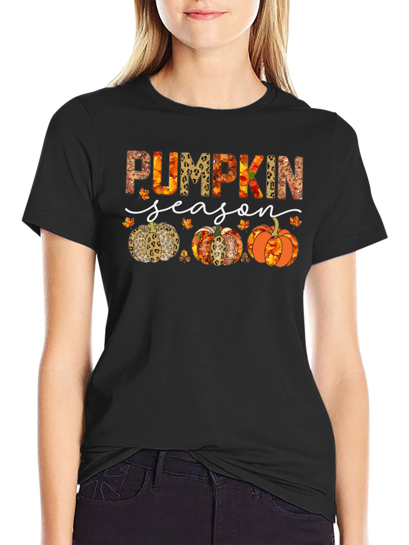 Pumpkin Season Graphic Tee - Fall Apparel