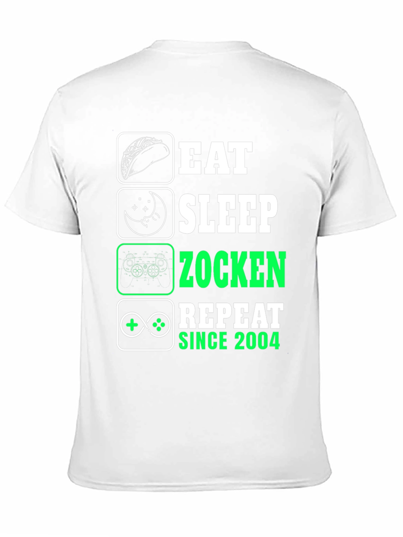 Eat Sleep Zocken Repeat Since 2004 T-Shirt