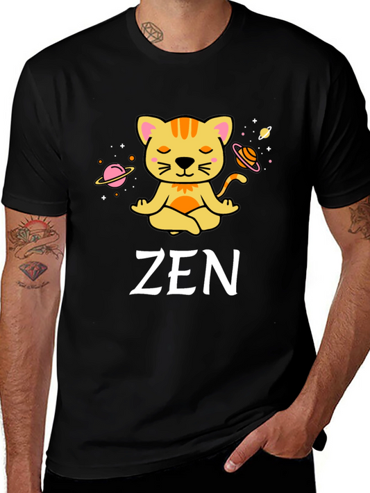 Zen Cat Meditation T-Shirt - Relax & Unwind!