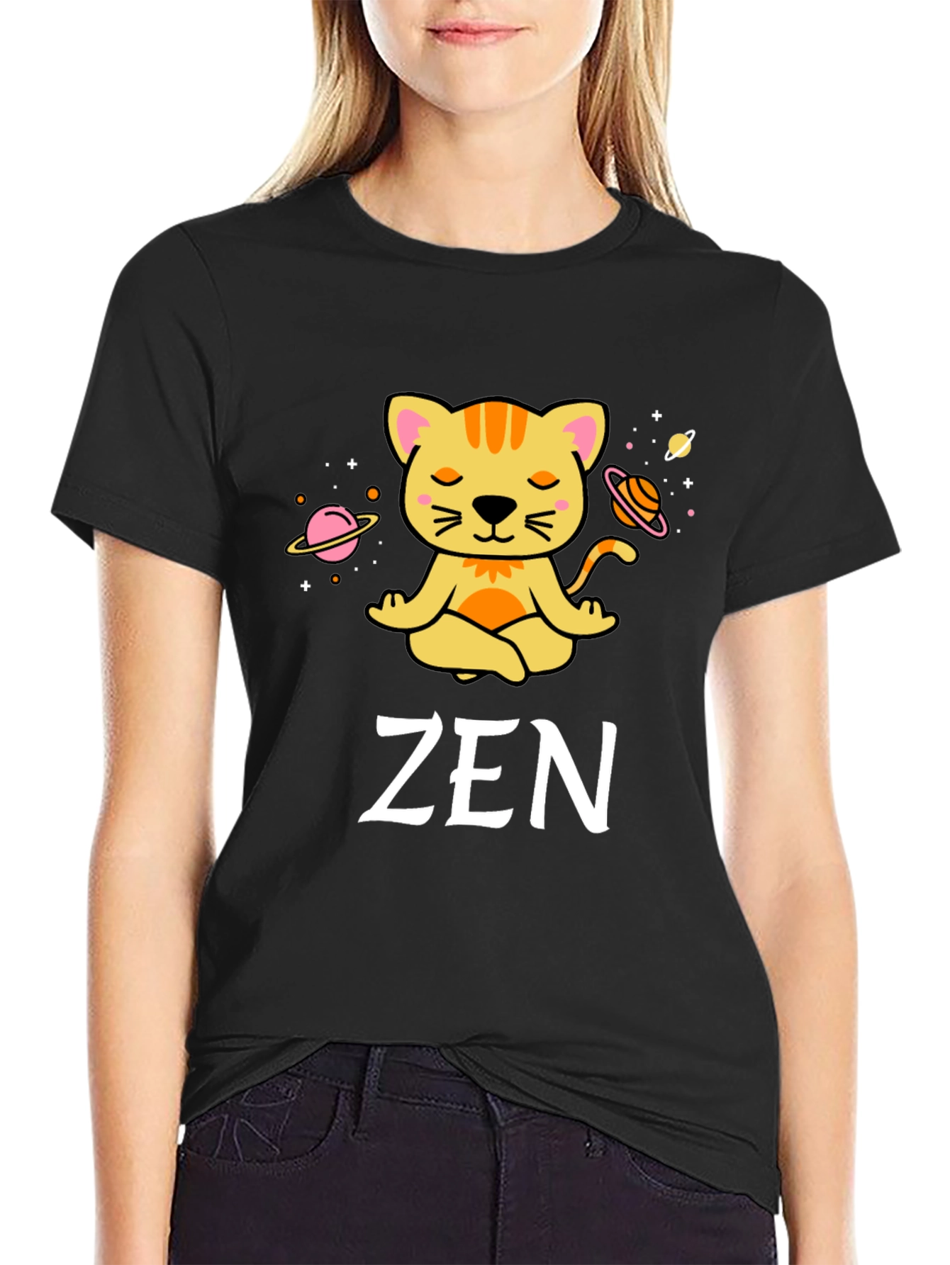 Zen Cat Meditation T-Shirt - Relax & Unwind!