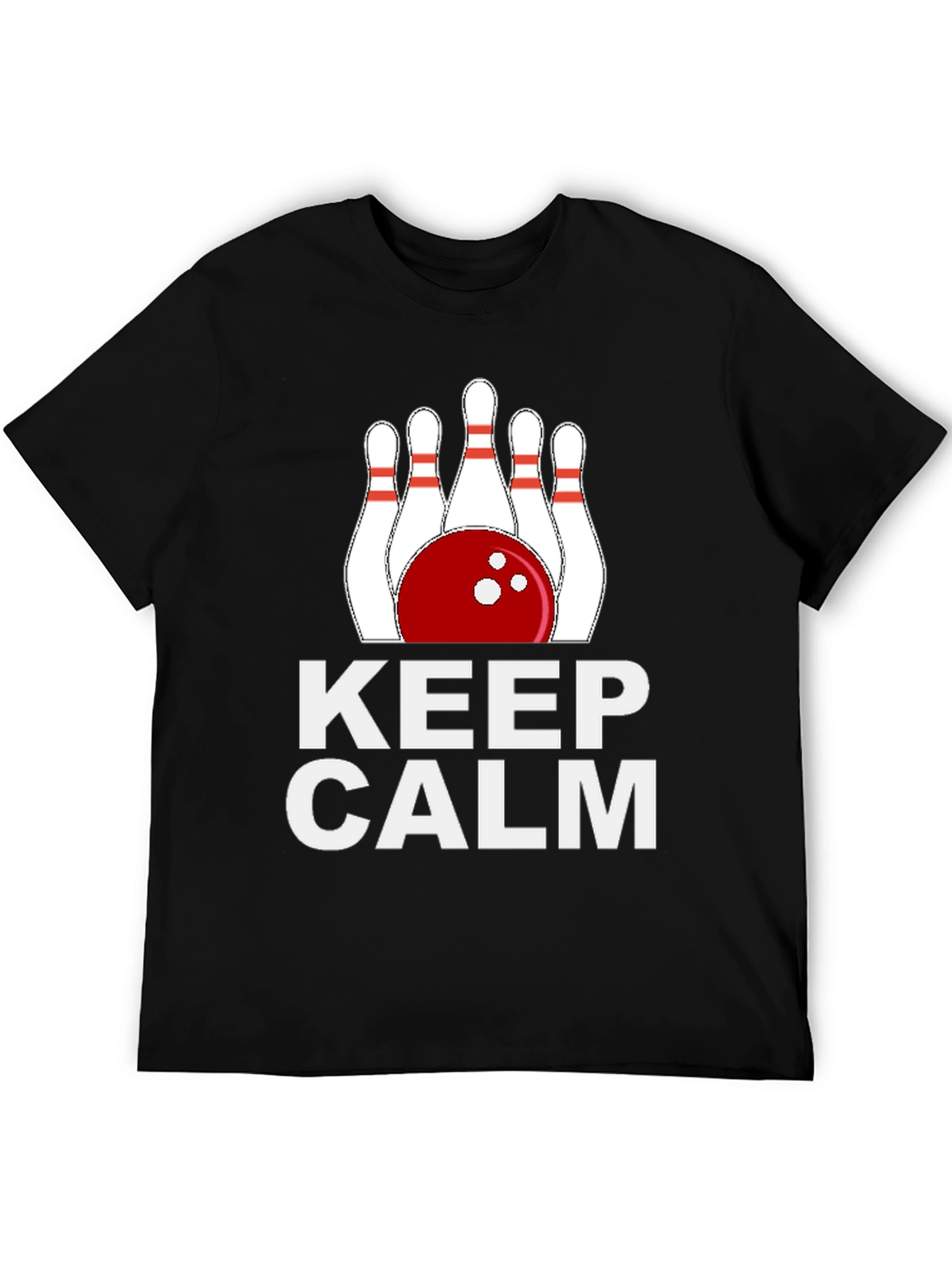 Keep Calm Bowling T-Shirt Funny Bowling Tee