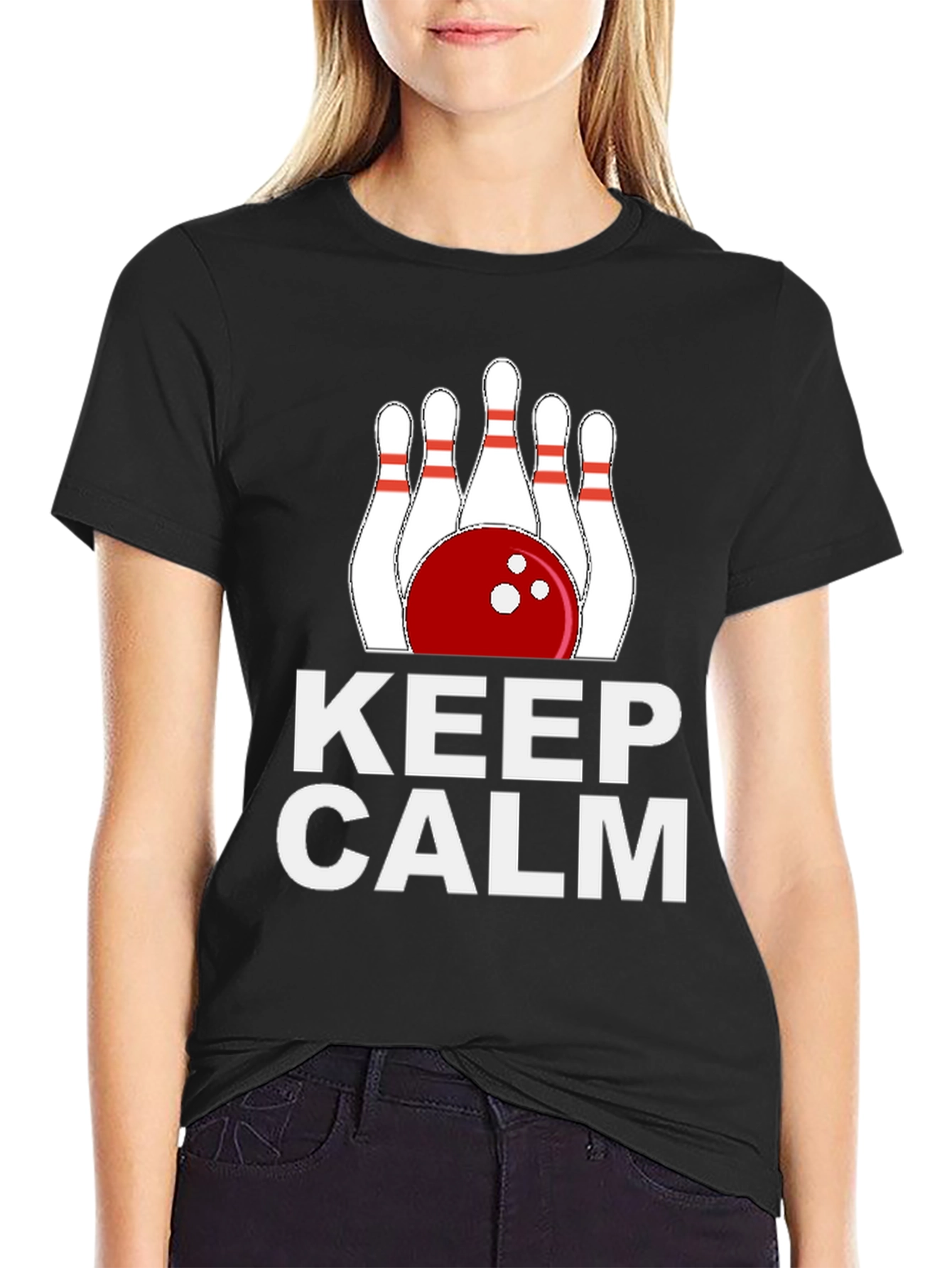 Keep Calm Bowling T-Shirt Funny Bowling Tee