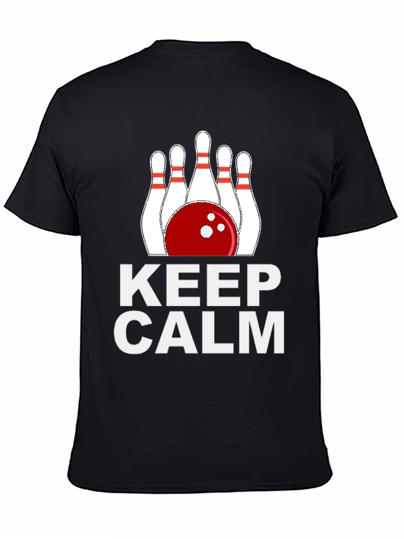 Keep Calm Bowling T-Shirt Funny Bowling Tee