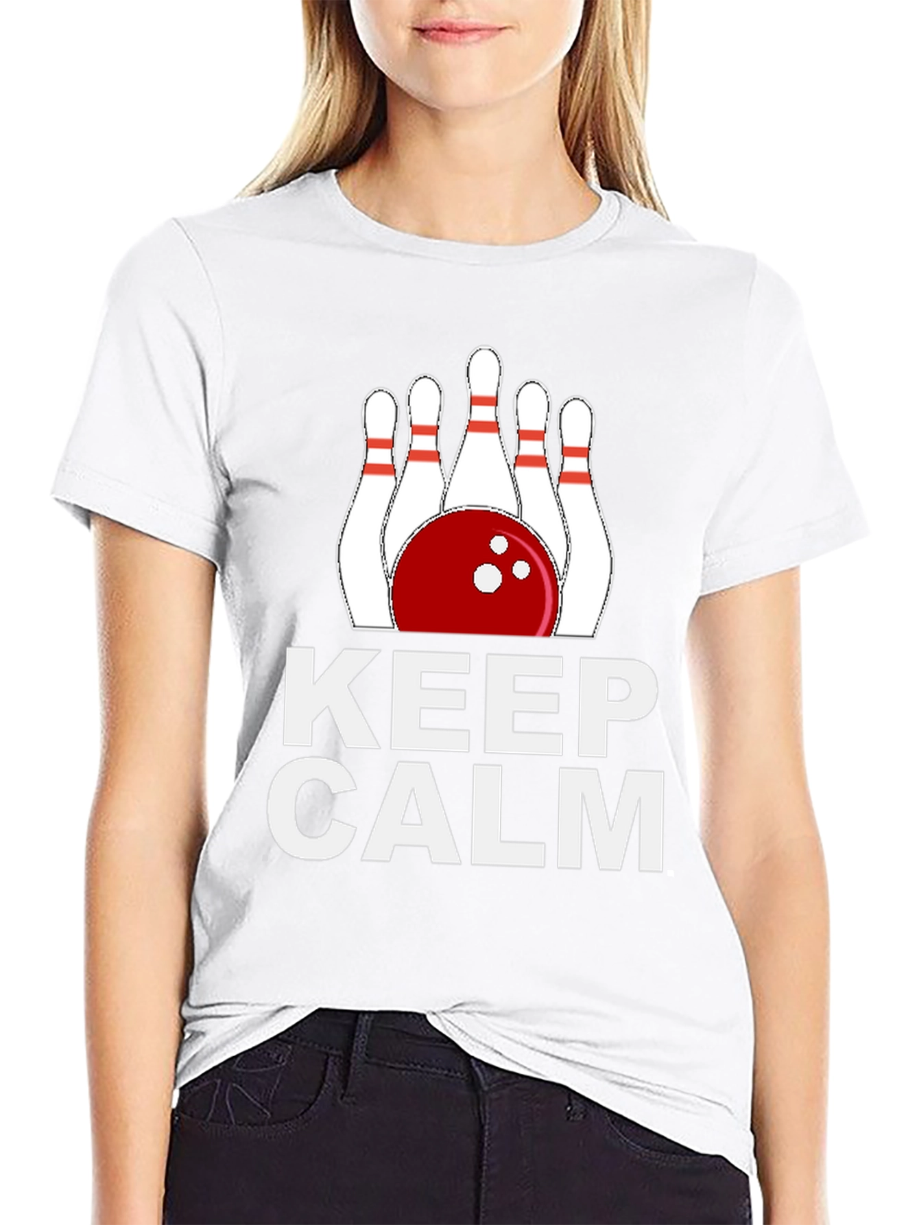 Keep Calm Bowling T-Shirt Funny Bowling Tee