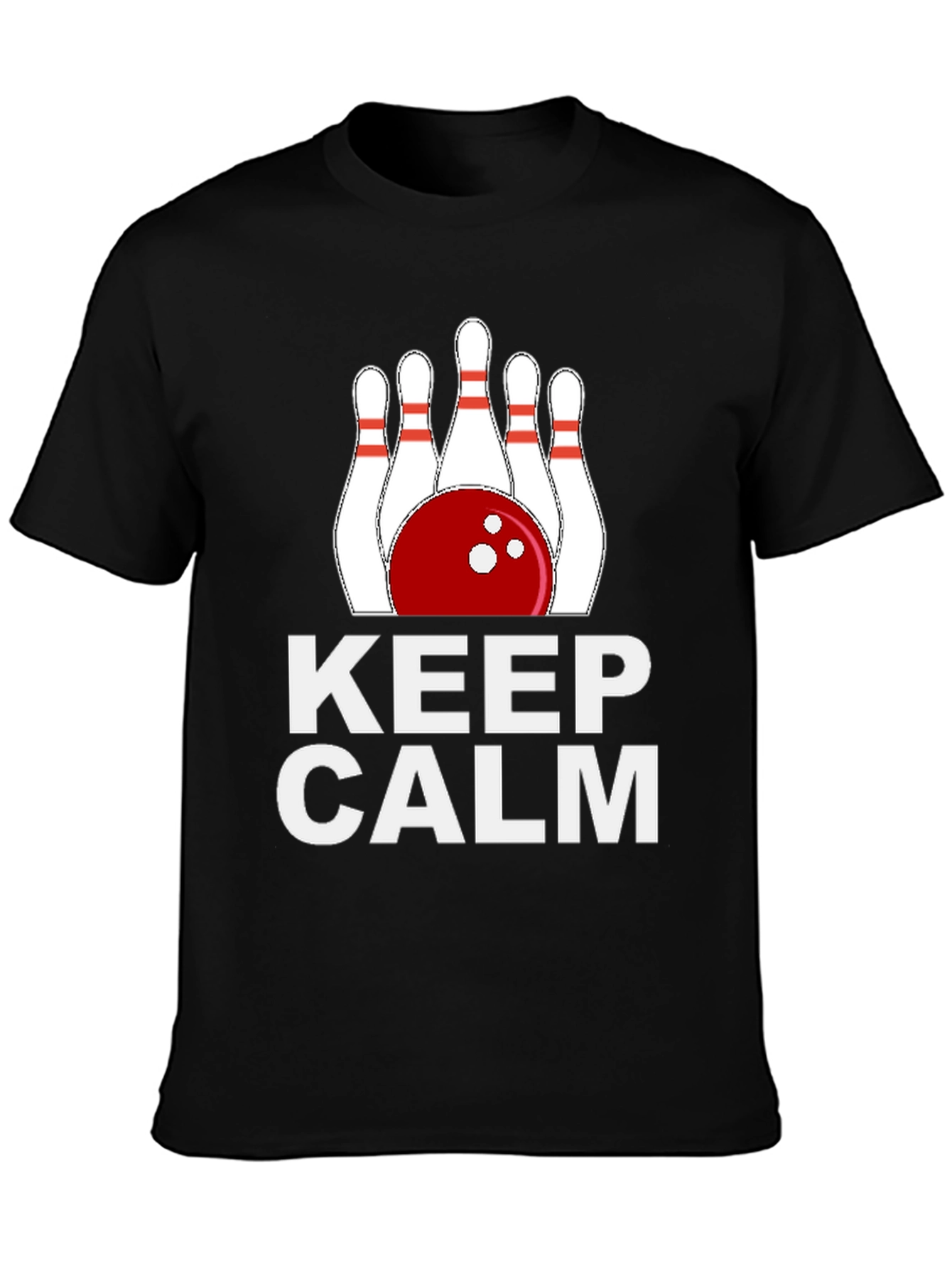 Keep Calm Bowling T-Shirt Funny Bowling Tee