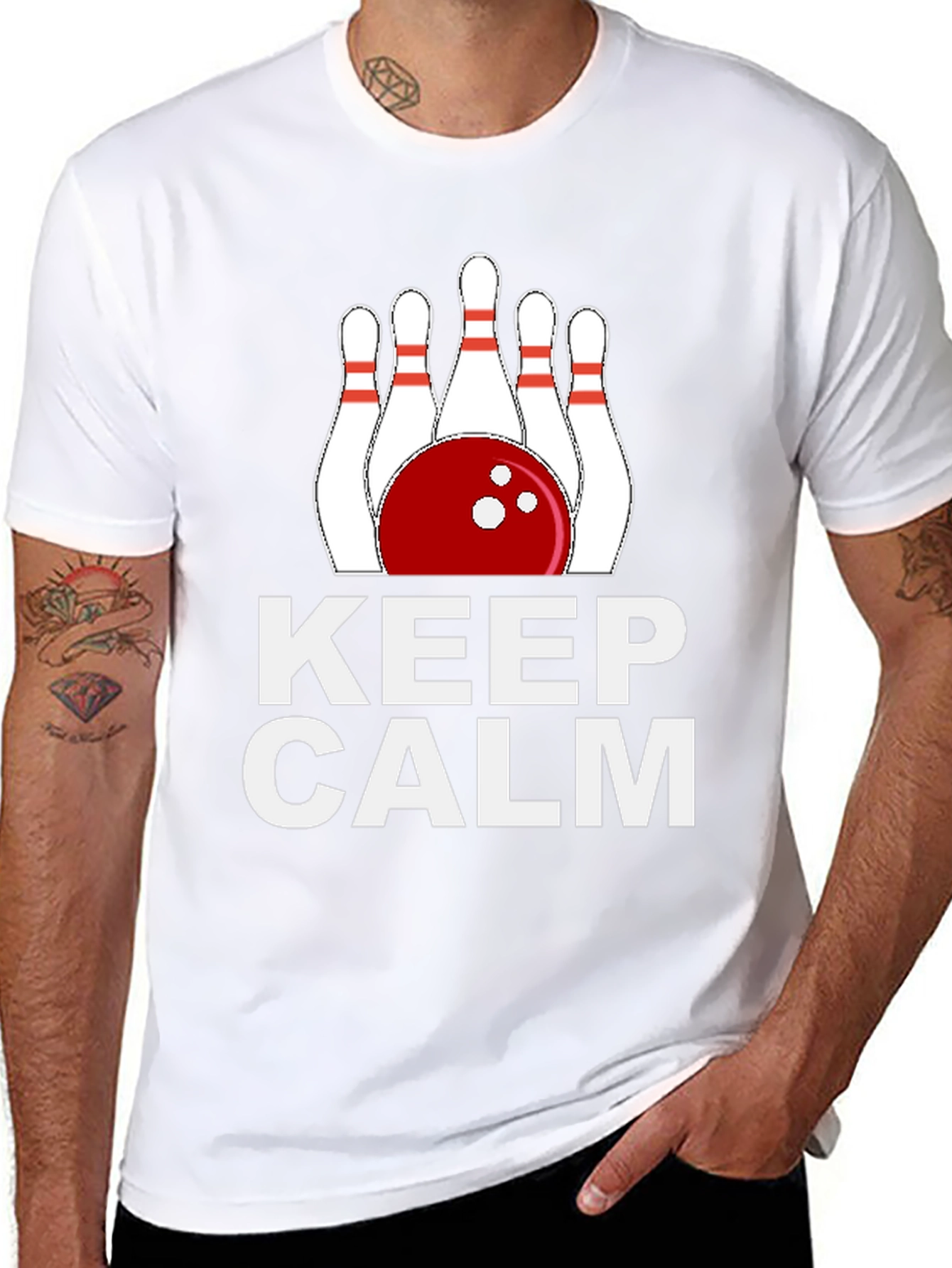 Keep Calm Bowling T-Shirt Funny Bowling Tee