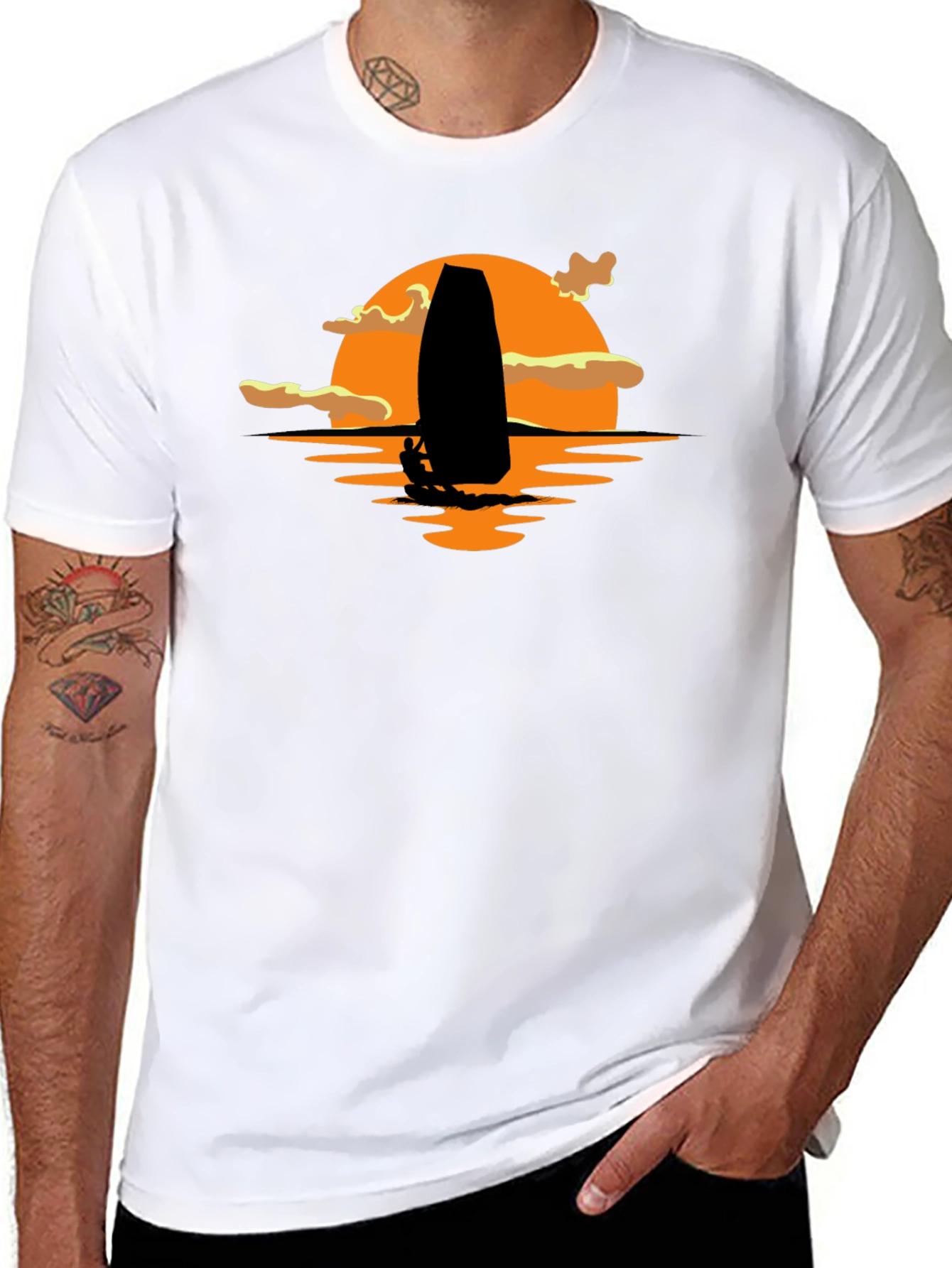 Sunset Sailing Graphic T-Shirt