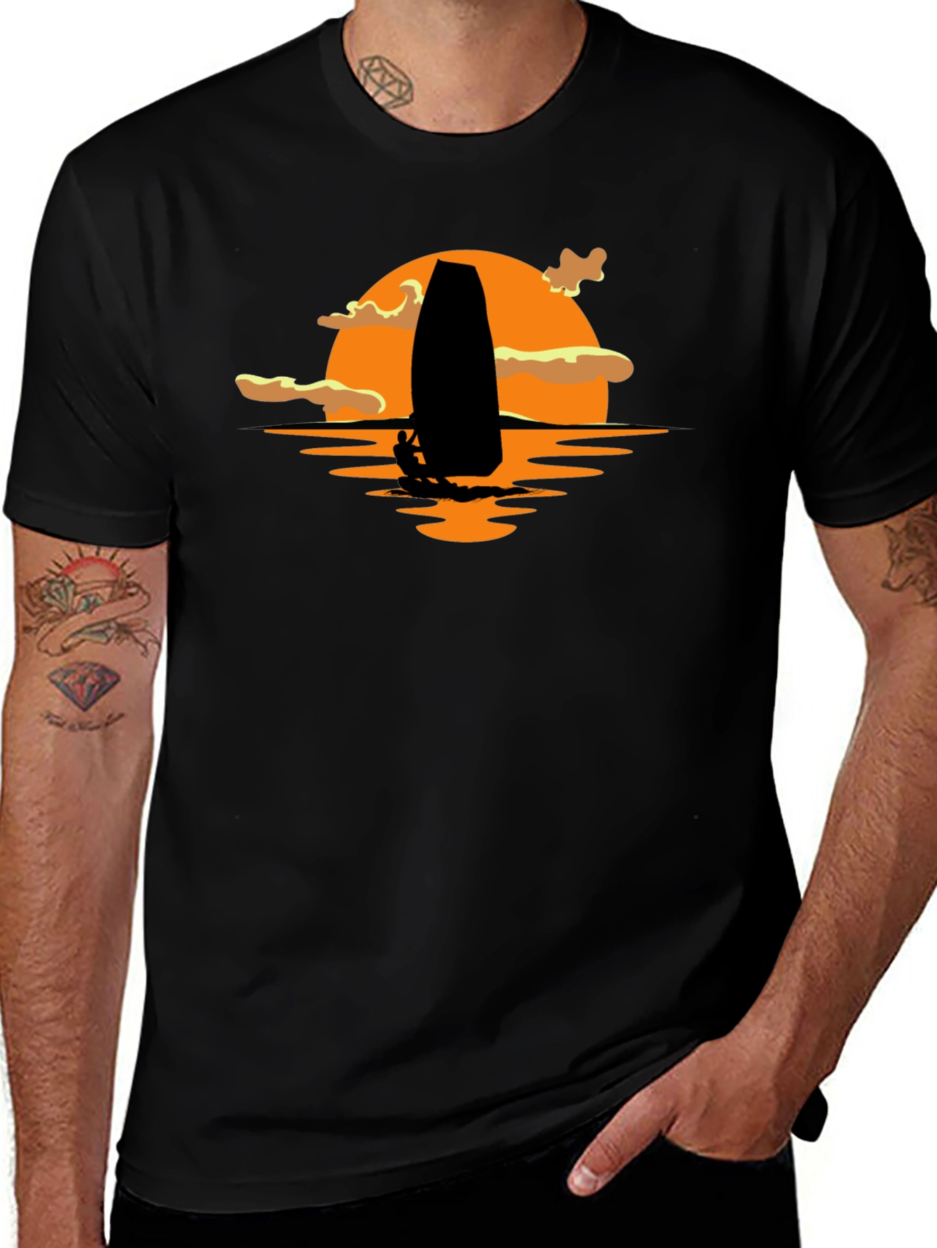 Sunset Sailing Graphic T-Shirt