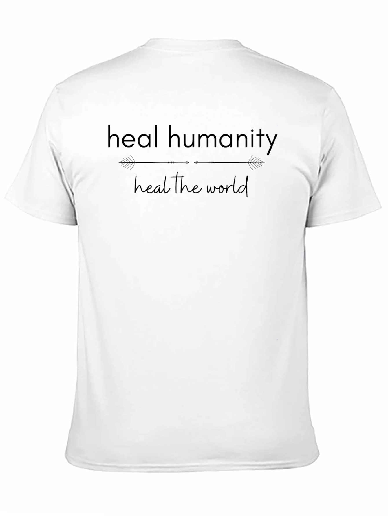 Heal Humanity Heal the World Black Graphic T-Shirt