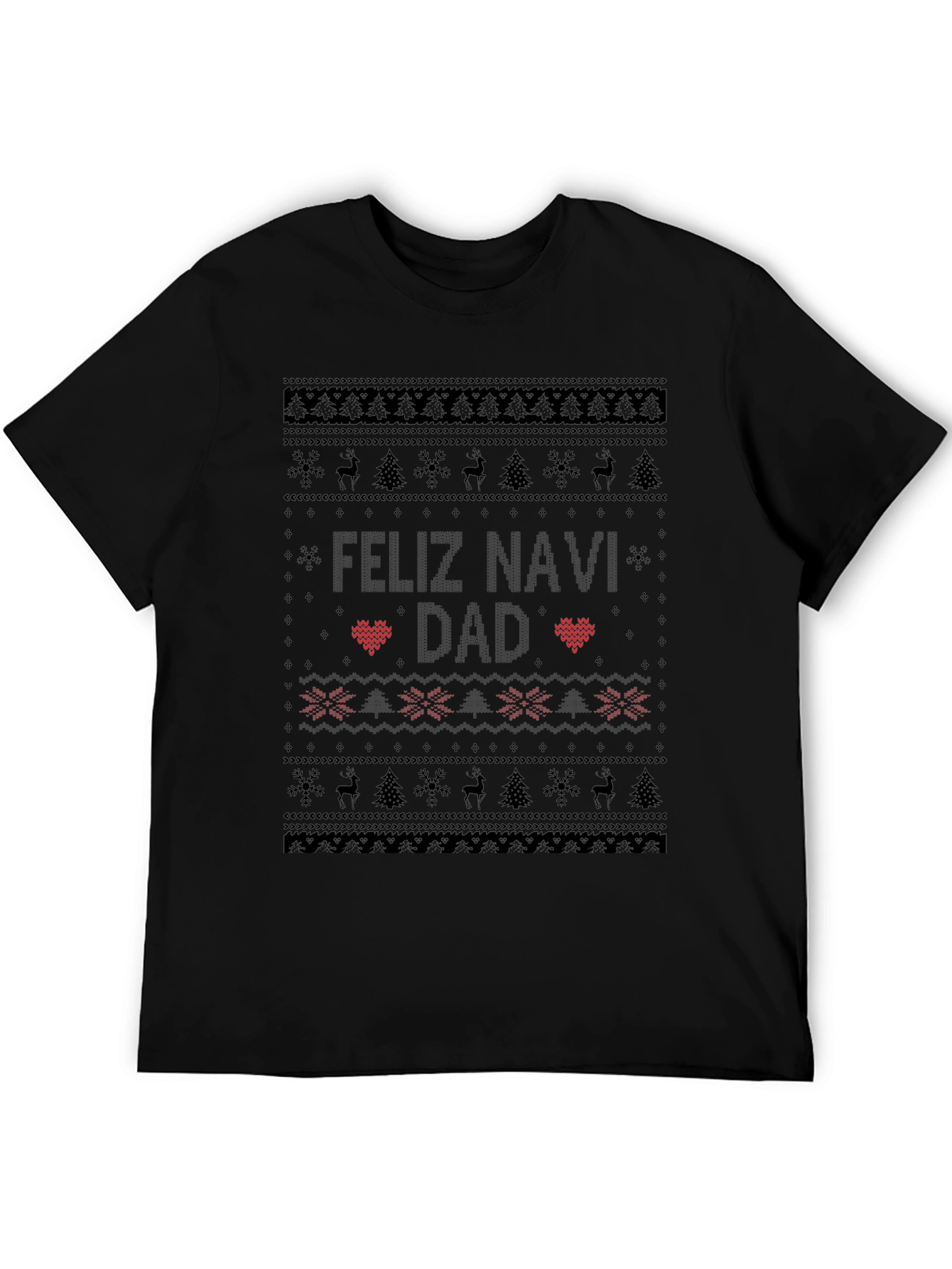 Feliz Navi Dad Ugly Christmas Sweater Style T-Shirt