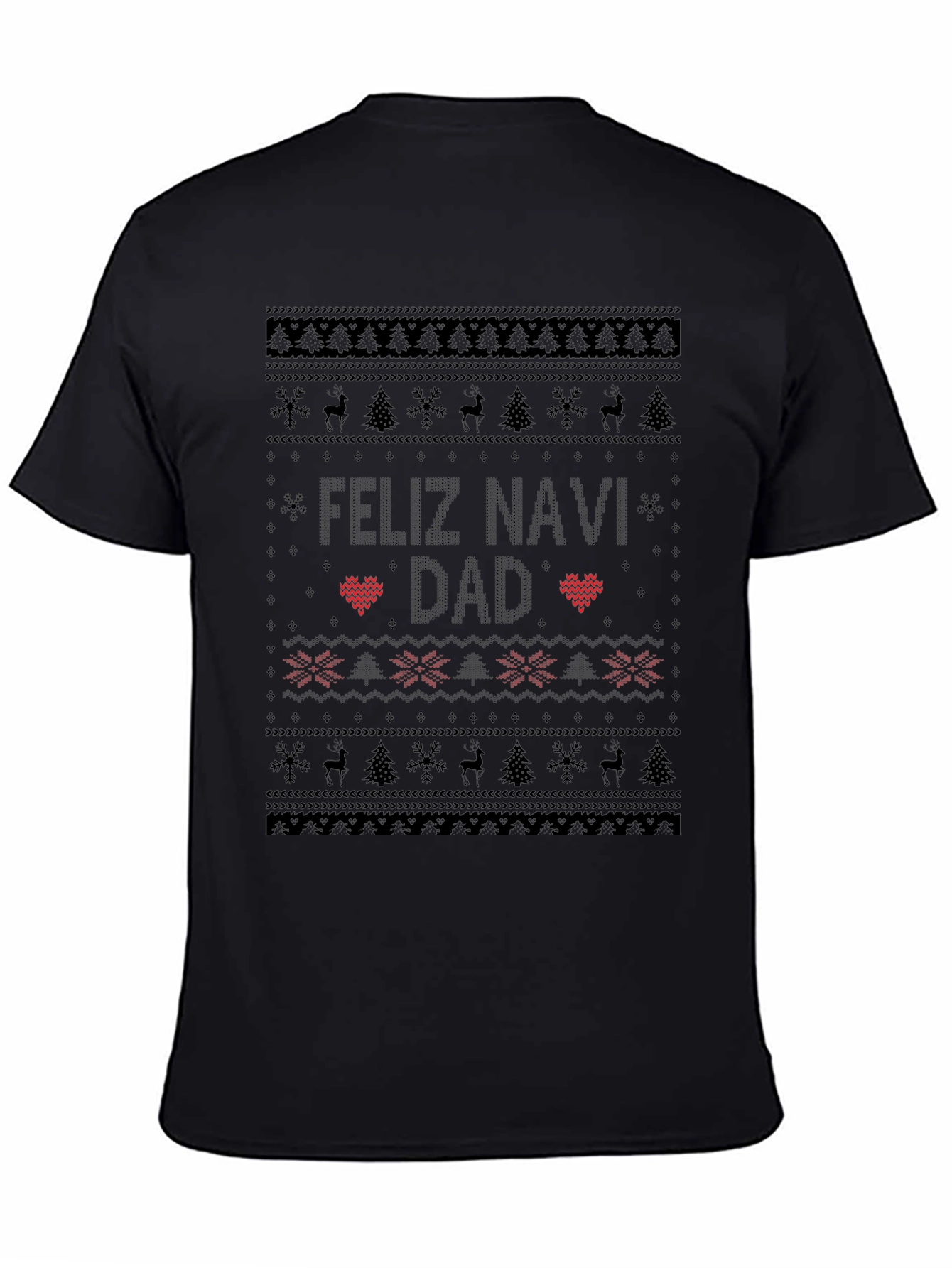 Feliz Navi Dad Ugly Christmas Sweater Style T-Shirt