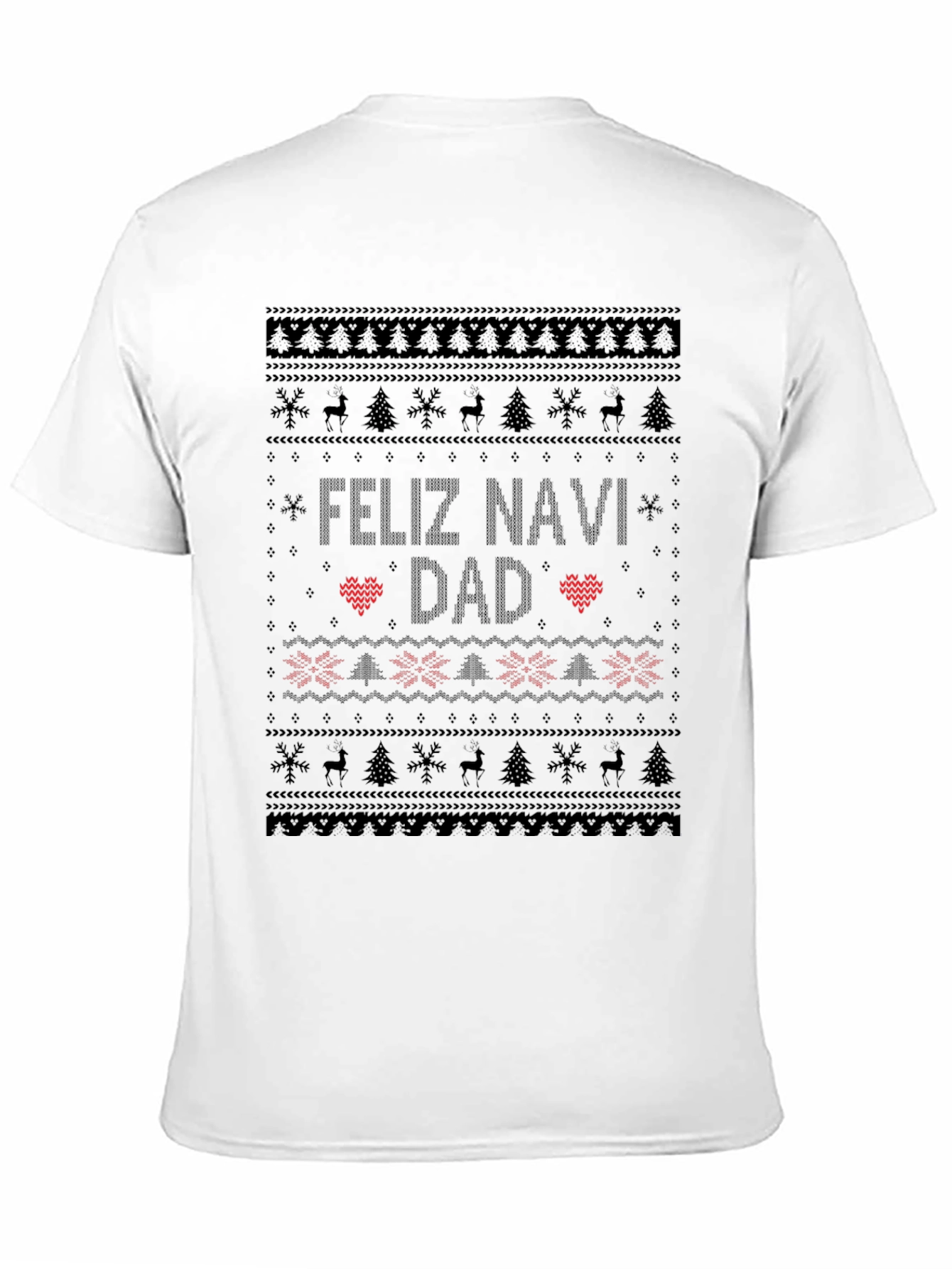 Feliz Navi Dad Ugly Christmas Sweater Style T-Shirt