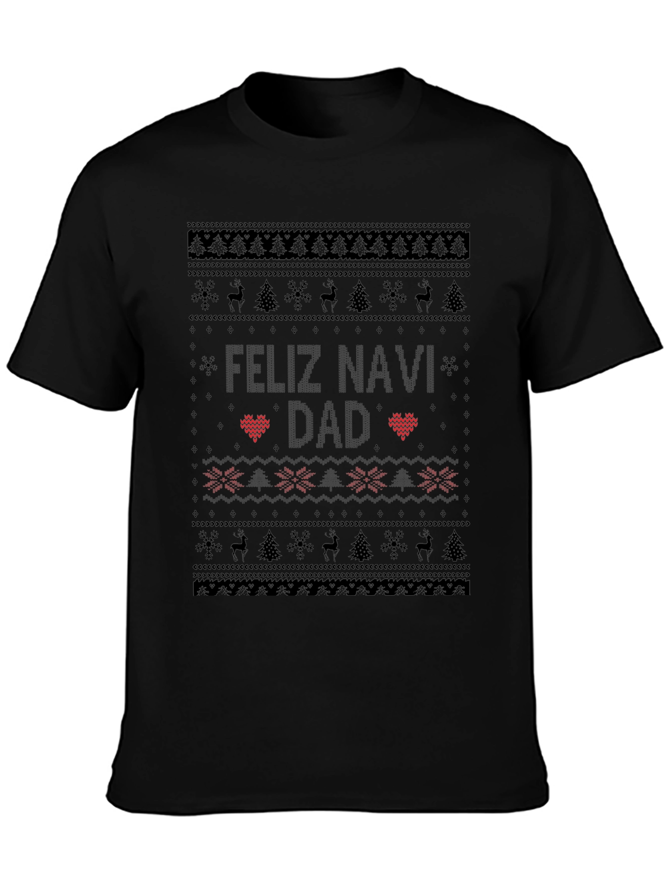 Feliz Navi Dad Ugly Christmas Sweater Style T-Shirt