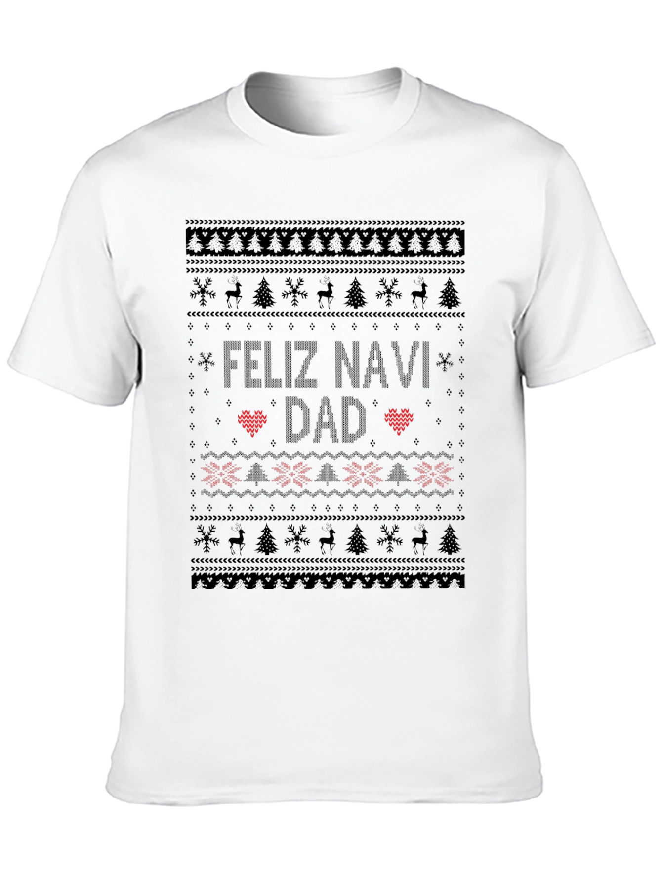 Feliz Navi Dad Ugly Christmas Sweater Style T-Shirt