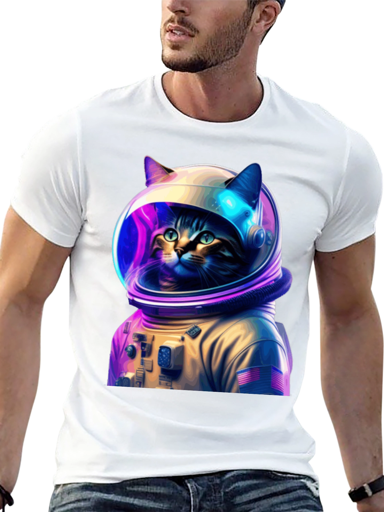 Astronaut Cat T-Shirt - Space Explorer Tee