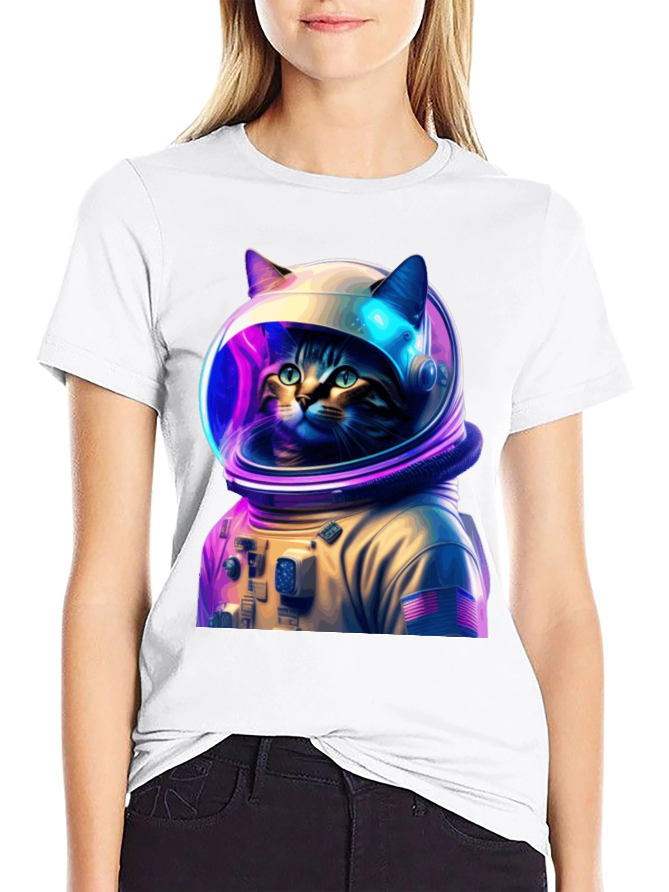 Astronaut Cat T-Shirt - Space Explorer Tee