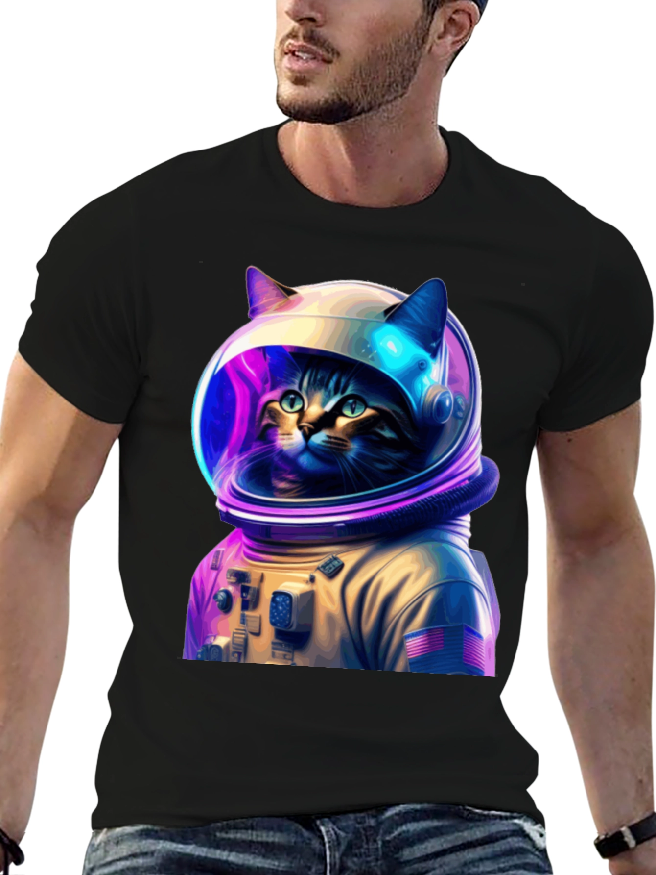 Astronaut Cat T-Shirt - Space Explorer Tee