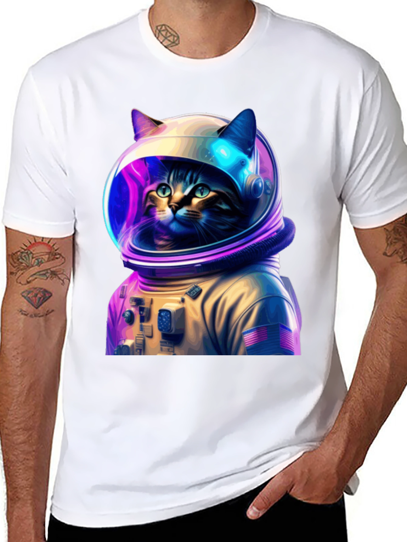 Astronaut Cat T-Shirt - Space Explorer Tee