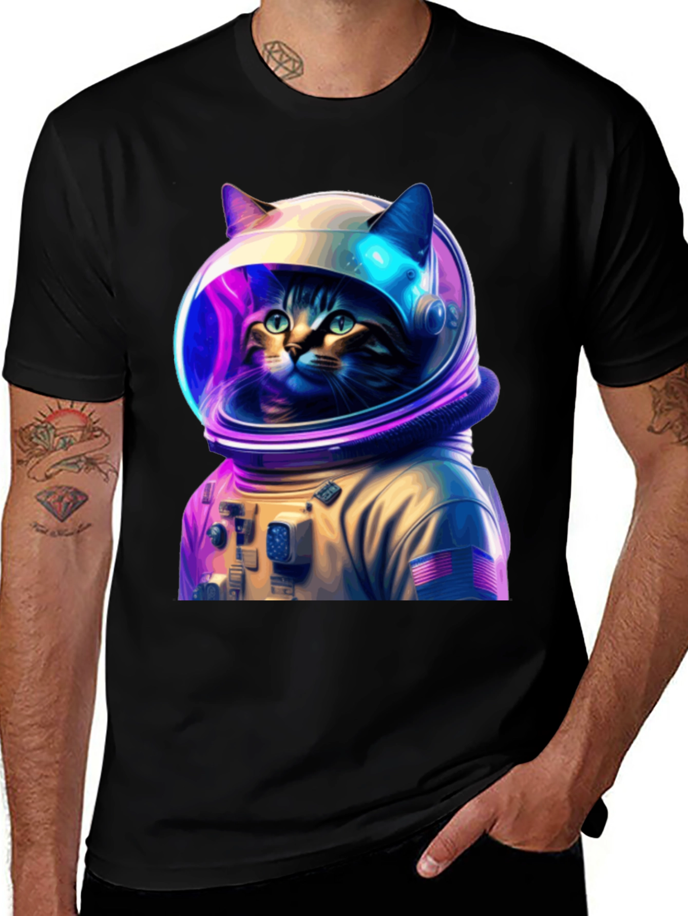 Astronaut Cat T-Shirt - Space Explorer Tee