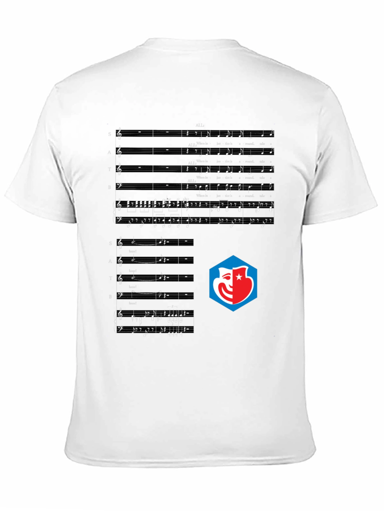 Music Score Graphic Tee - Black