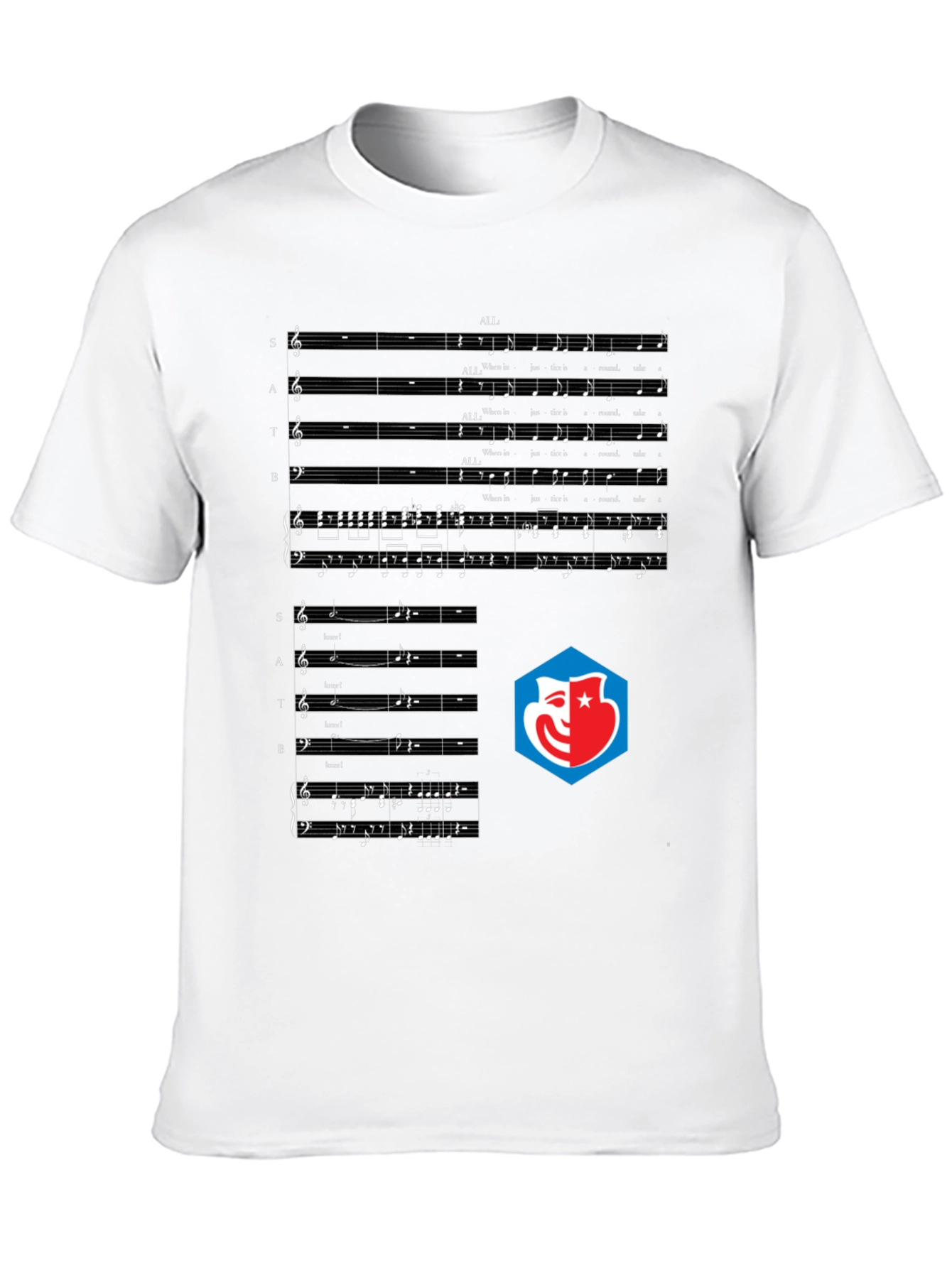 Music Score Graphic Tee - Black