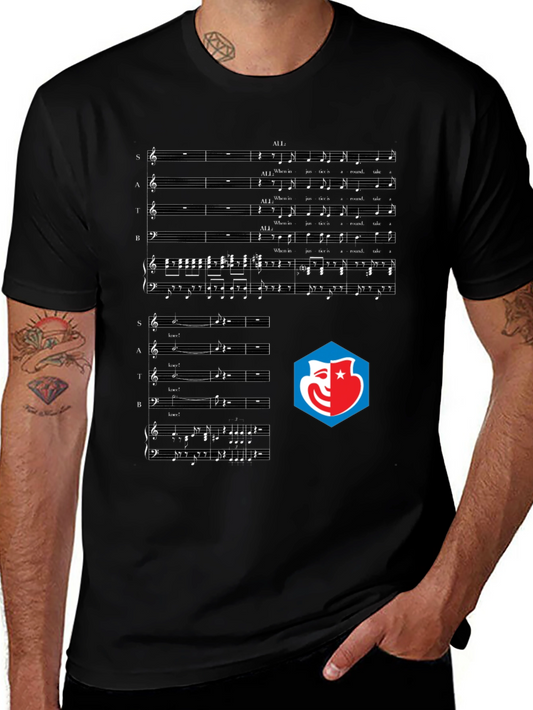 Music Score Graphic Tee - Black
