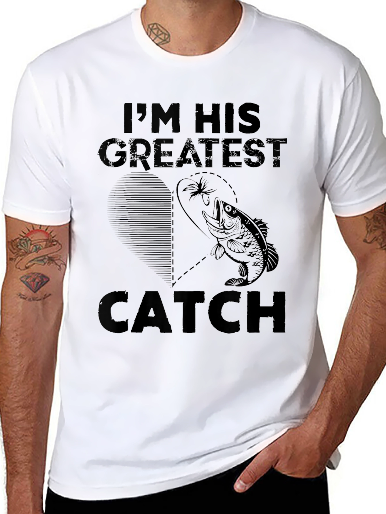 Im His Greatest Catch T-Shirt - Fishing Gift