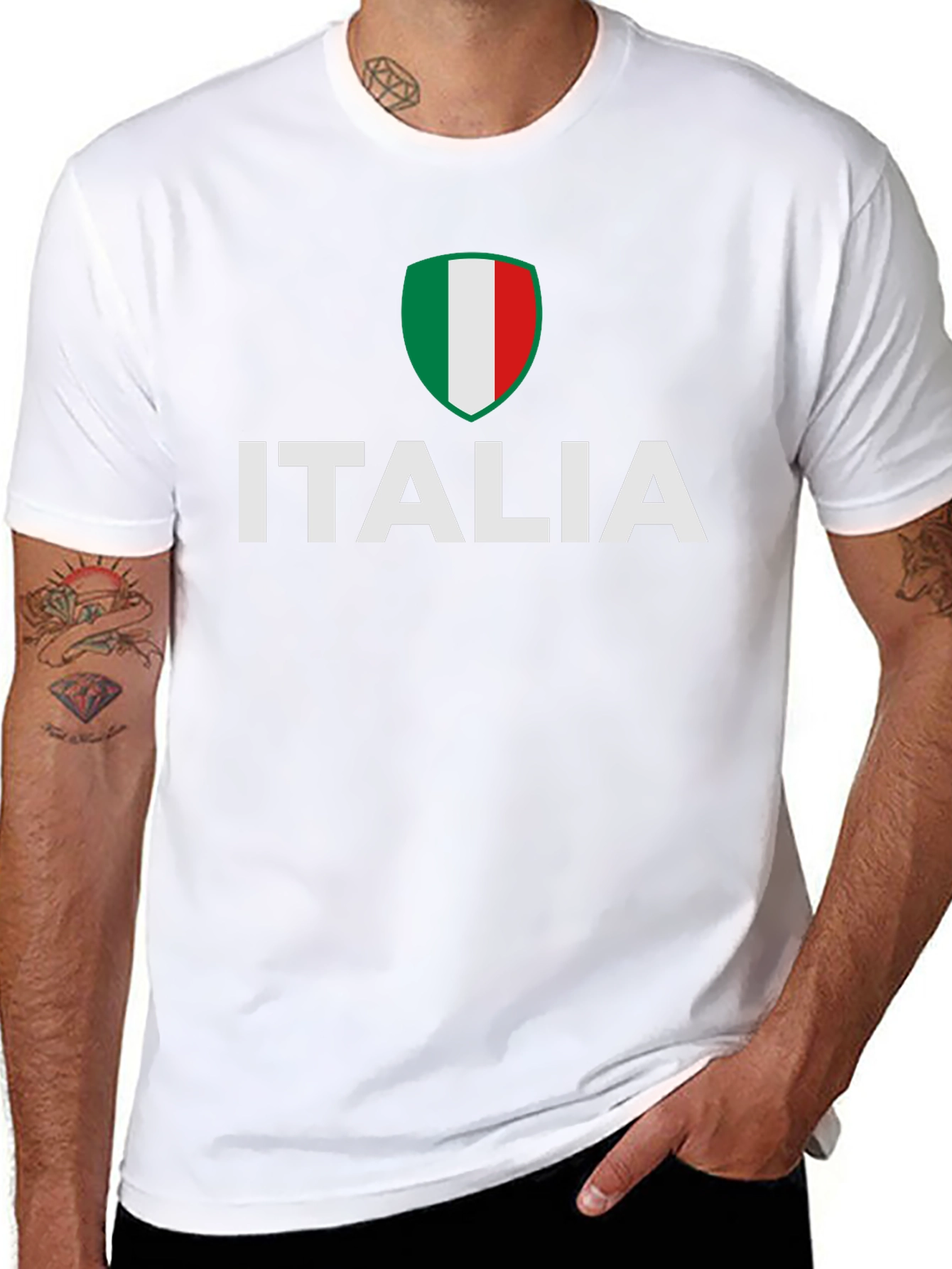 Italia Pride Tee - Italian Flag Crest T-Shirt