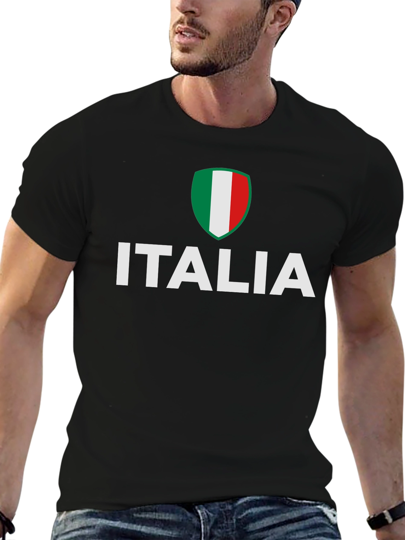 Italia Pride Tee - Italian Flag Crest T-Shirt