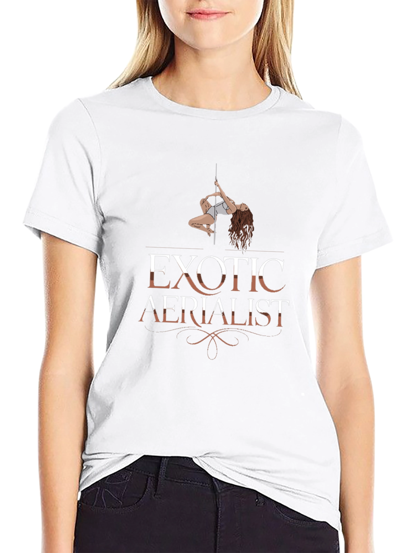 Exotic Aerialist Graphic T-Shirt Black
