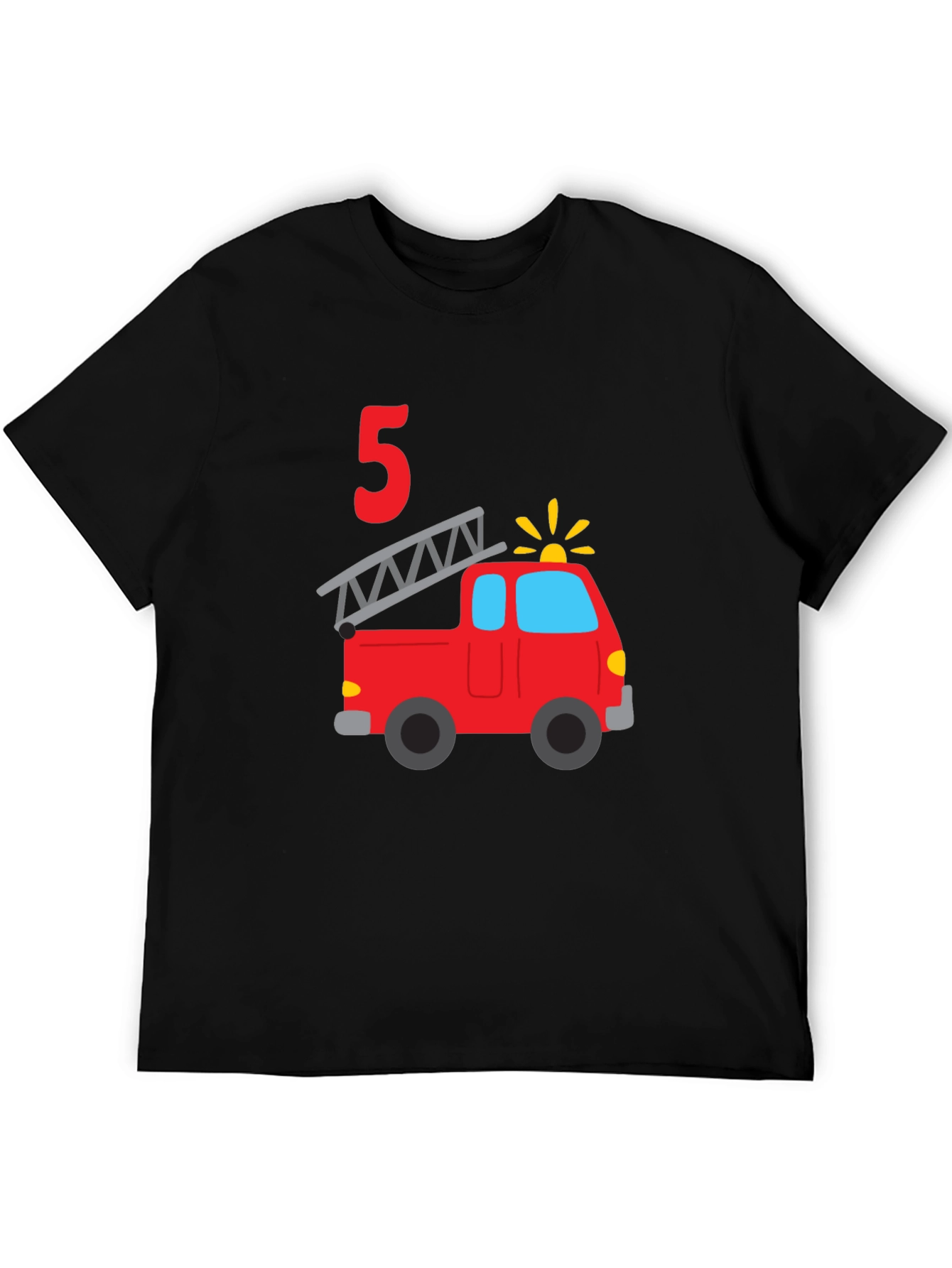 Fire Truck 5th Birthday T-Shirt