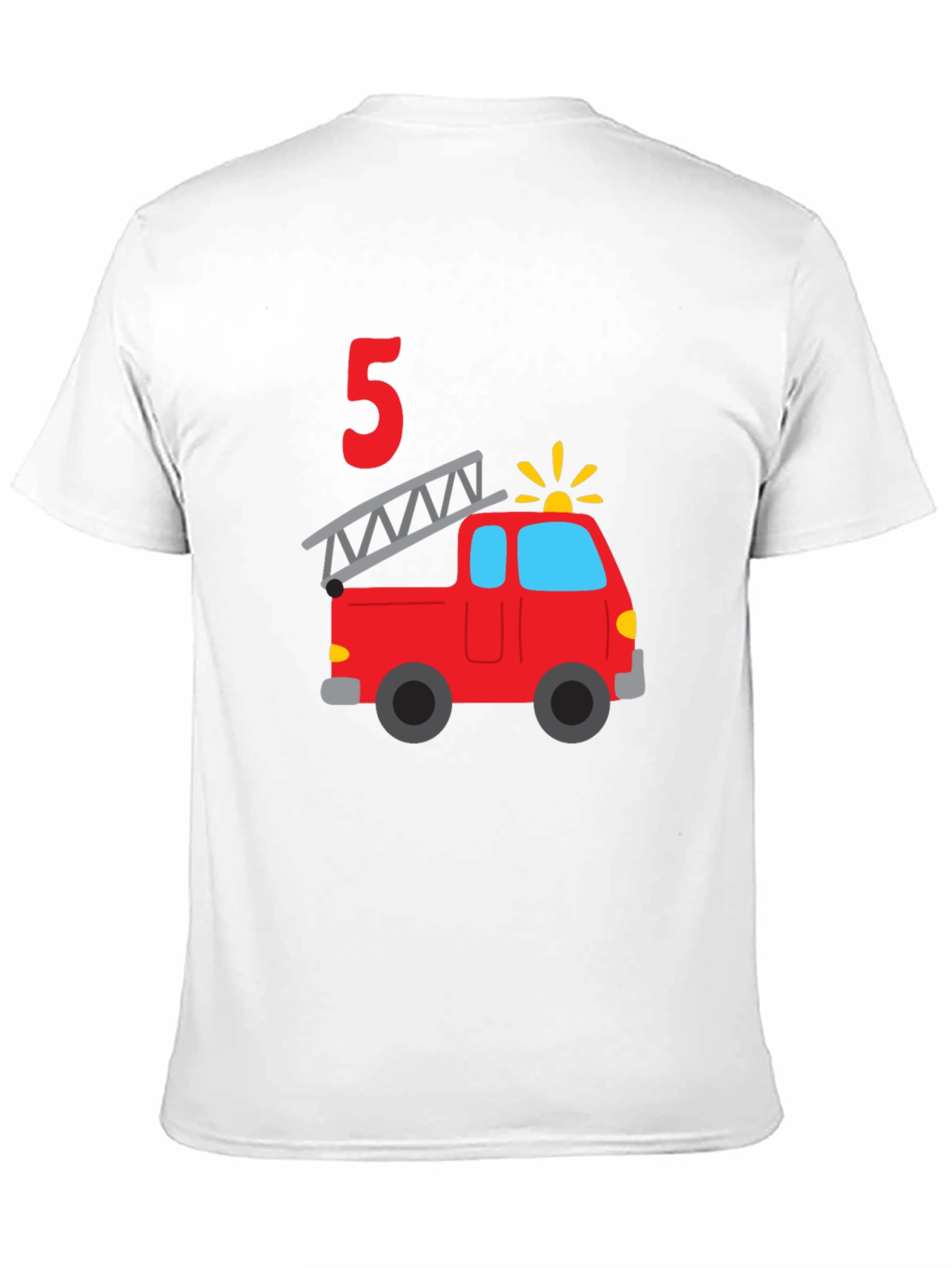 Fire Truck 5th Birthday T-Shirt