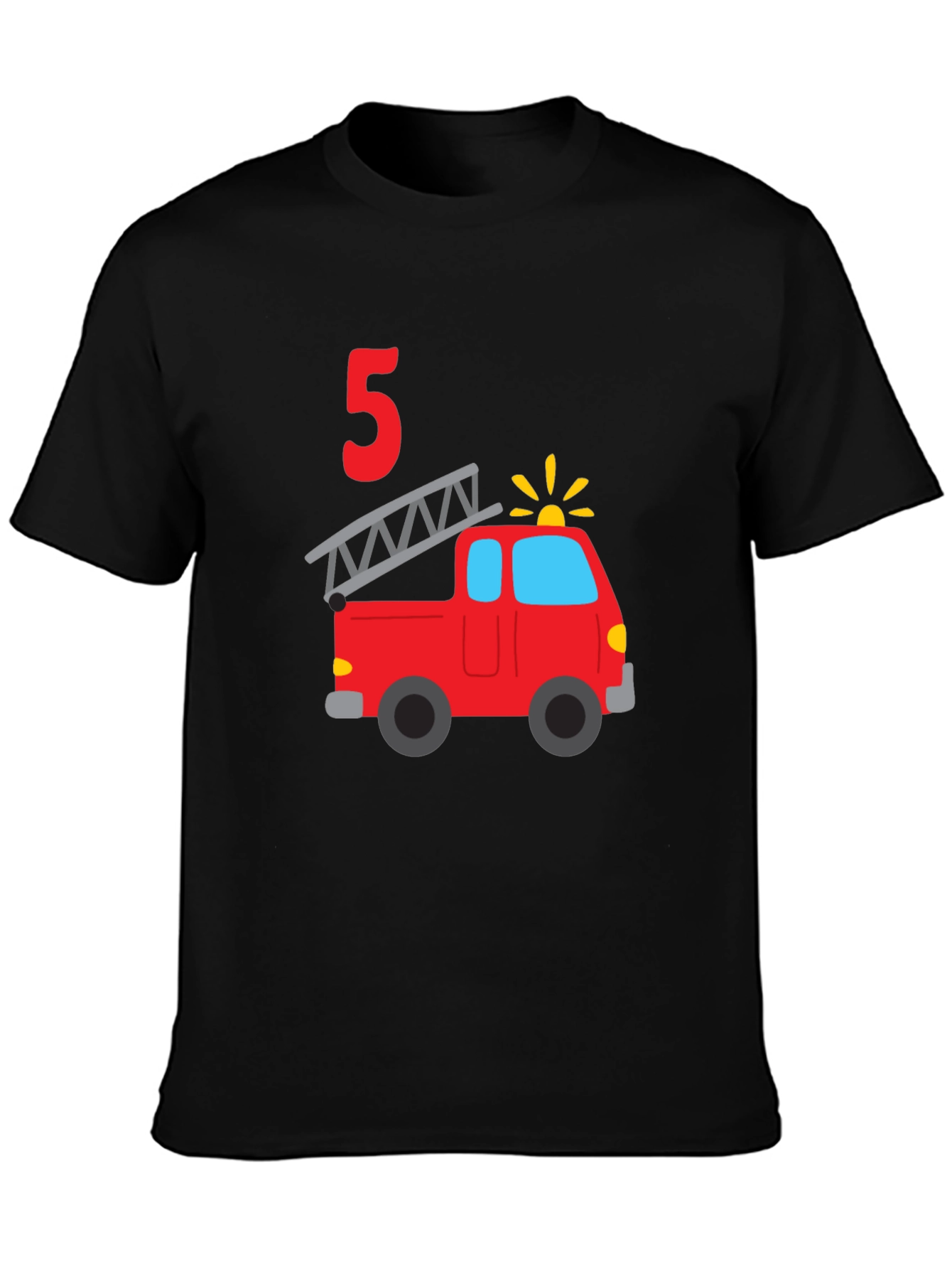 Fire Truck 5th Birthday T-Shirt