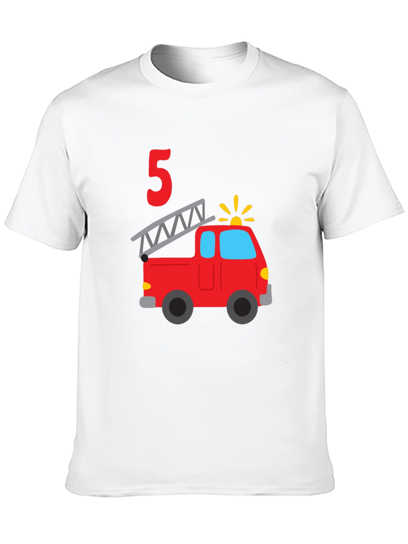 Fire Truck 5th Birthday T-Shirt