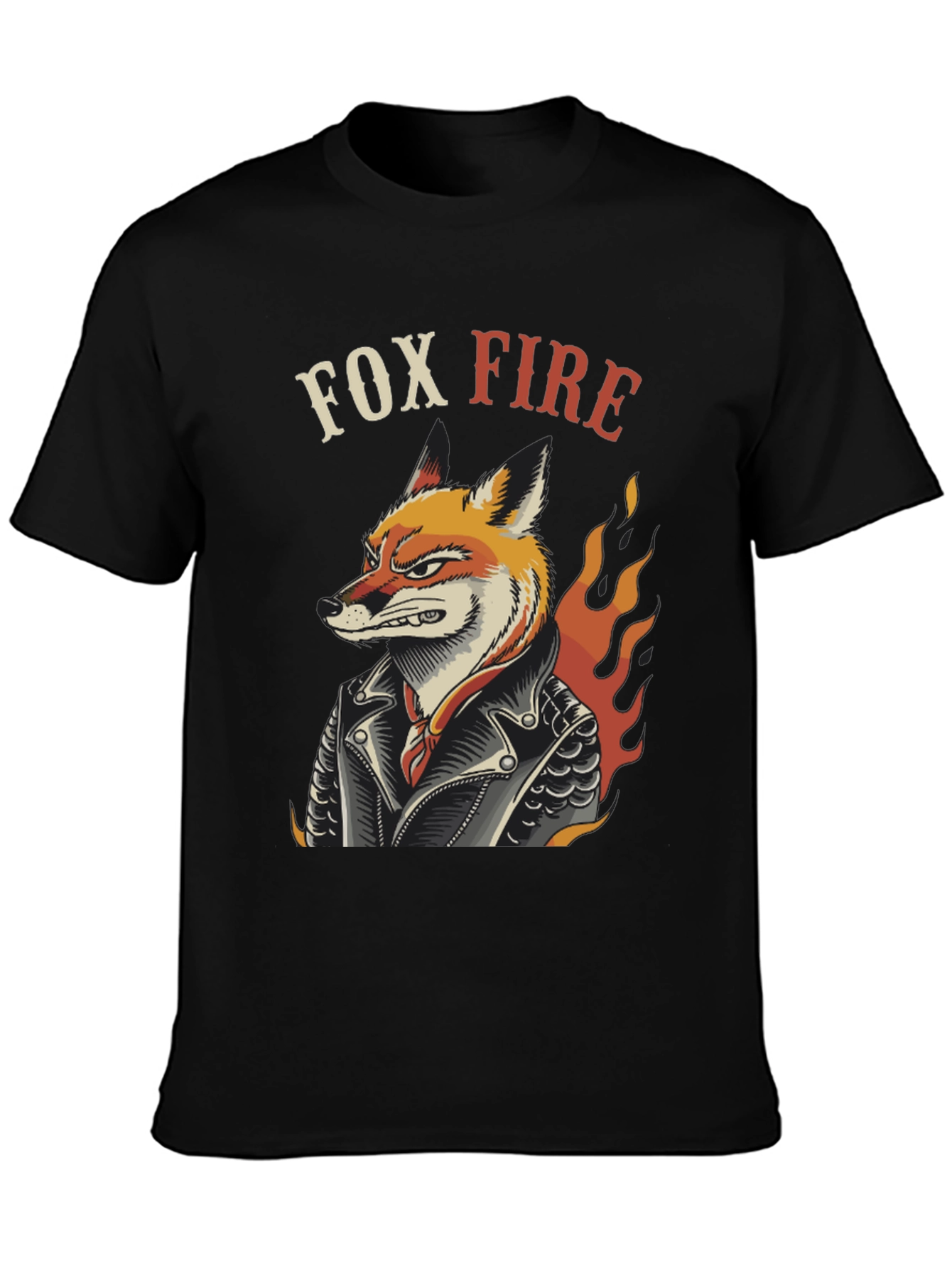 Fox Fire Graphic T-Shirt - Cool Animal Design