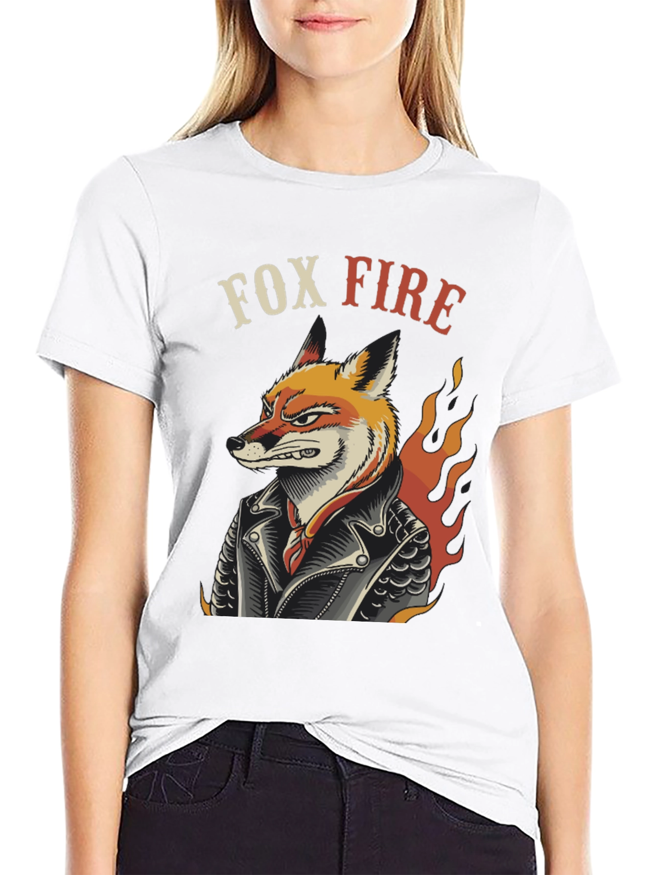 Fox Fire Graphic T-Shirt - Cool Animal Design
