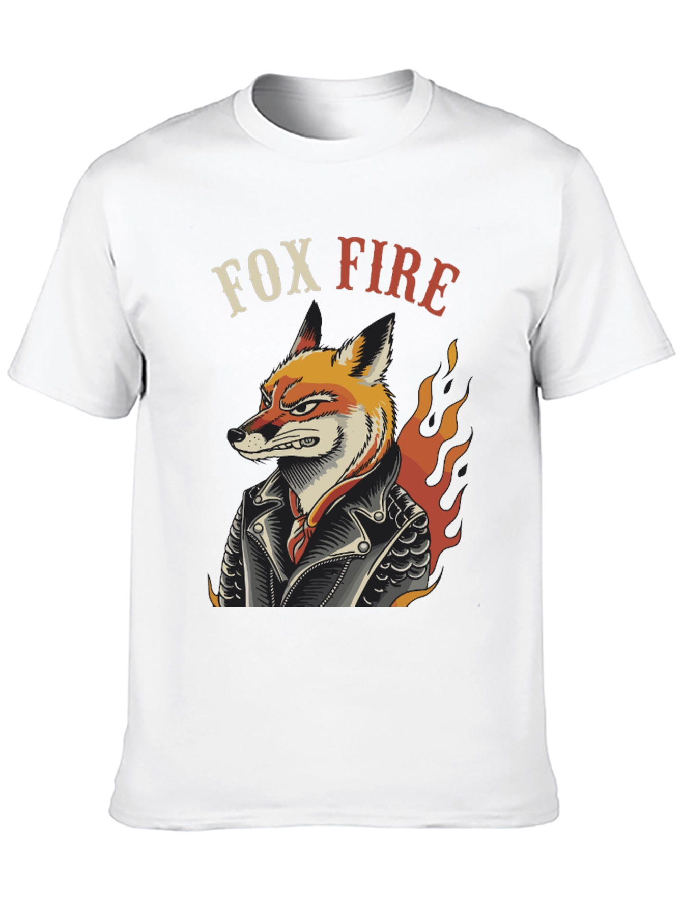 Fox Fire Graphic T-Shirt - Cool Animal Design